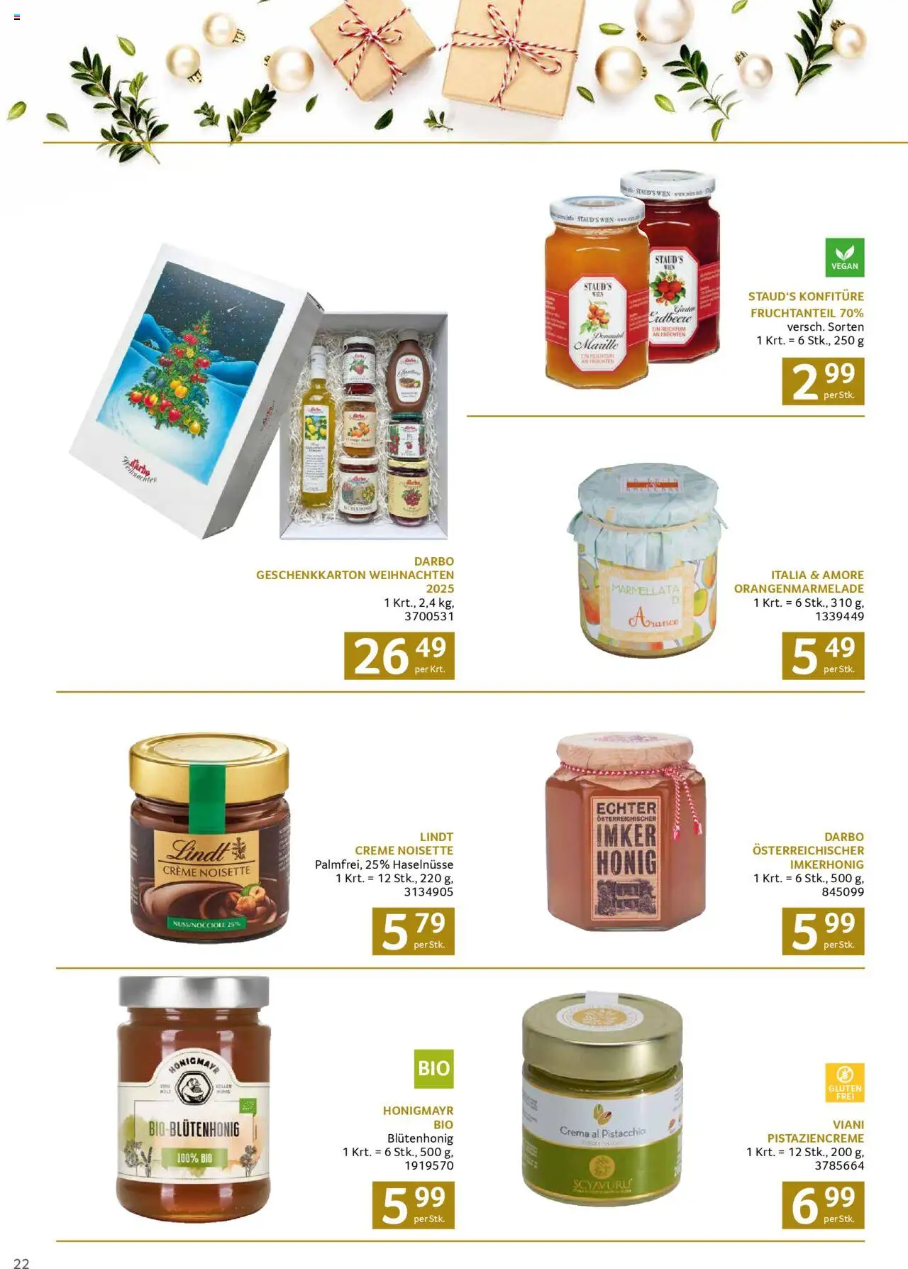 Transgourmet Weihnachtskatalog 2025 gültig ab 13.10.2025 | Seite: 22 | Produkte: Creme