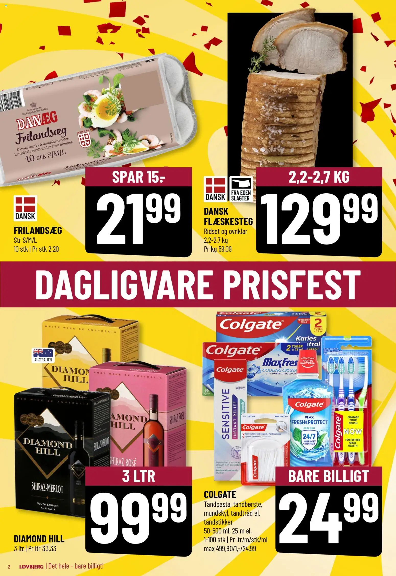 Løvbjerg tilbudsavis – gyldig fra 31.10.2025 | Side: 2 | Produkter: Æg, Flæskesteg, Tandtråd