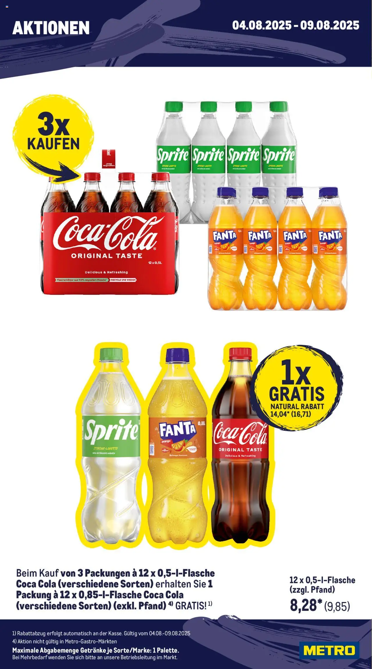 Metro - Wochen-Angebote Händler - gültig ab dem 04.08.2025 | Seite: 4 | Produkte: Coca cola, Fanta, Cola, Limette