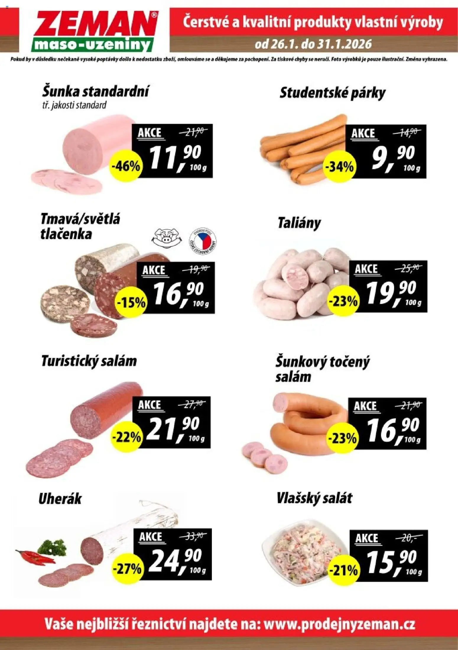 Prodejny Zeman leták - Dačice od 26.01.2026 | Strana: 2