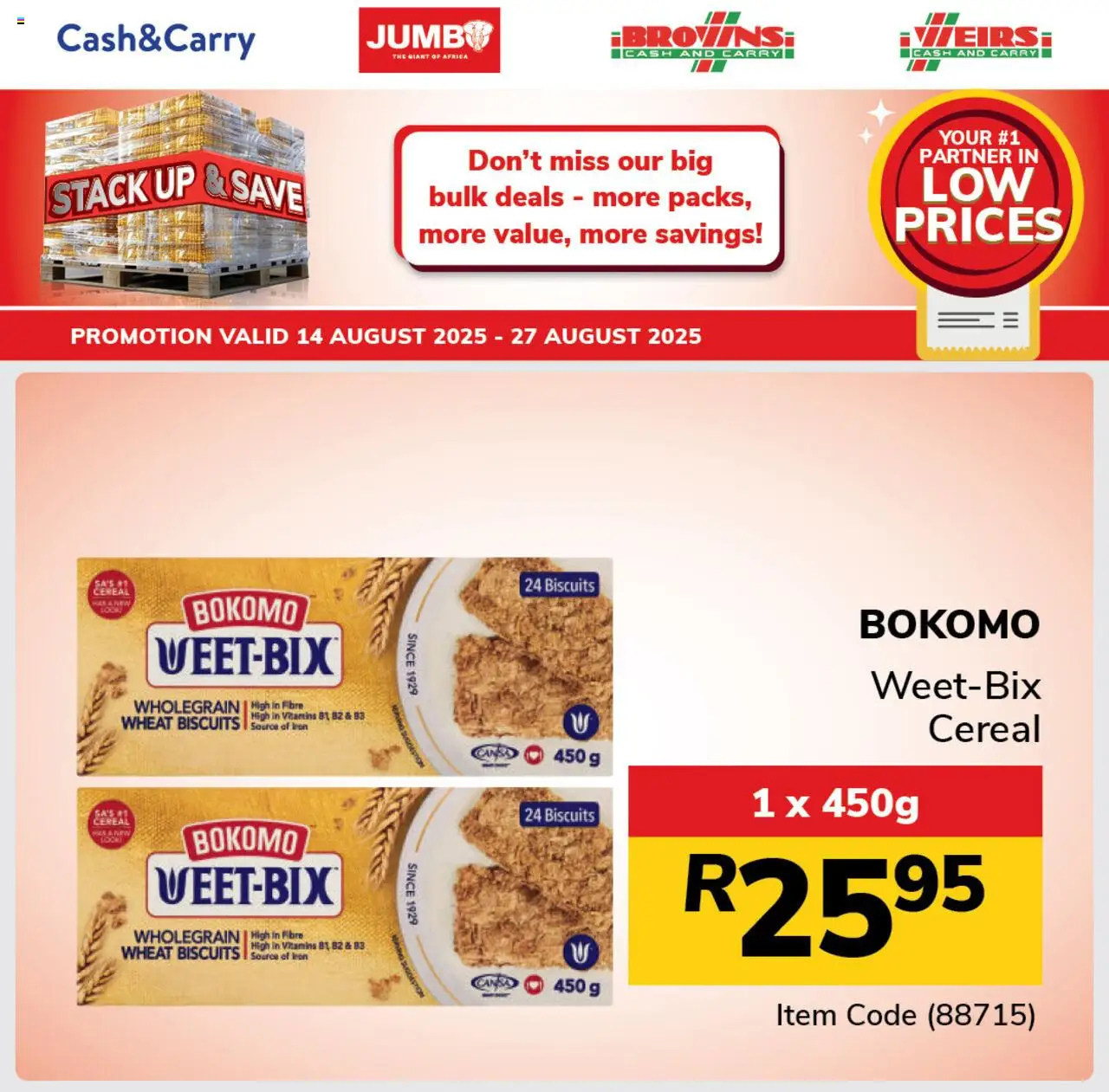 Jumbo Stack Up & Save Breakfast │ valid from 14.08.2025 | Page: 1 | Products: Vitamins, Biscuits