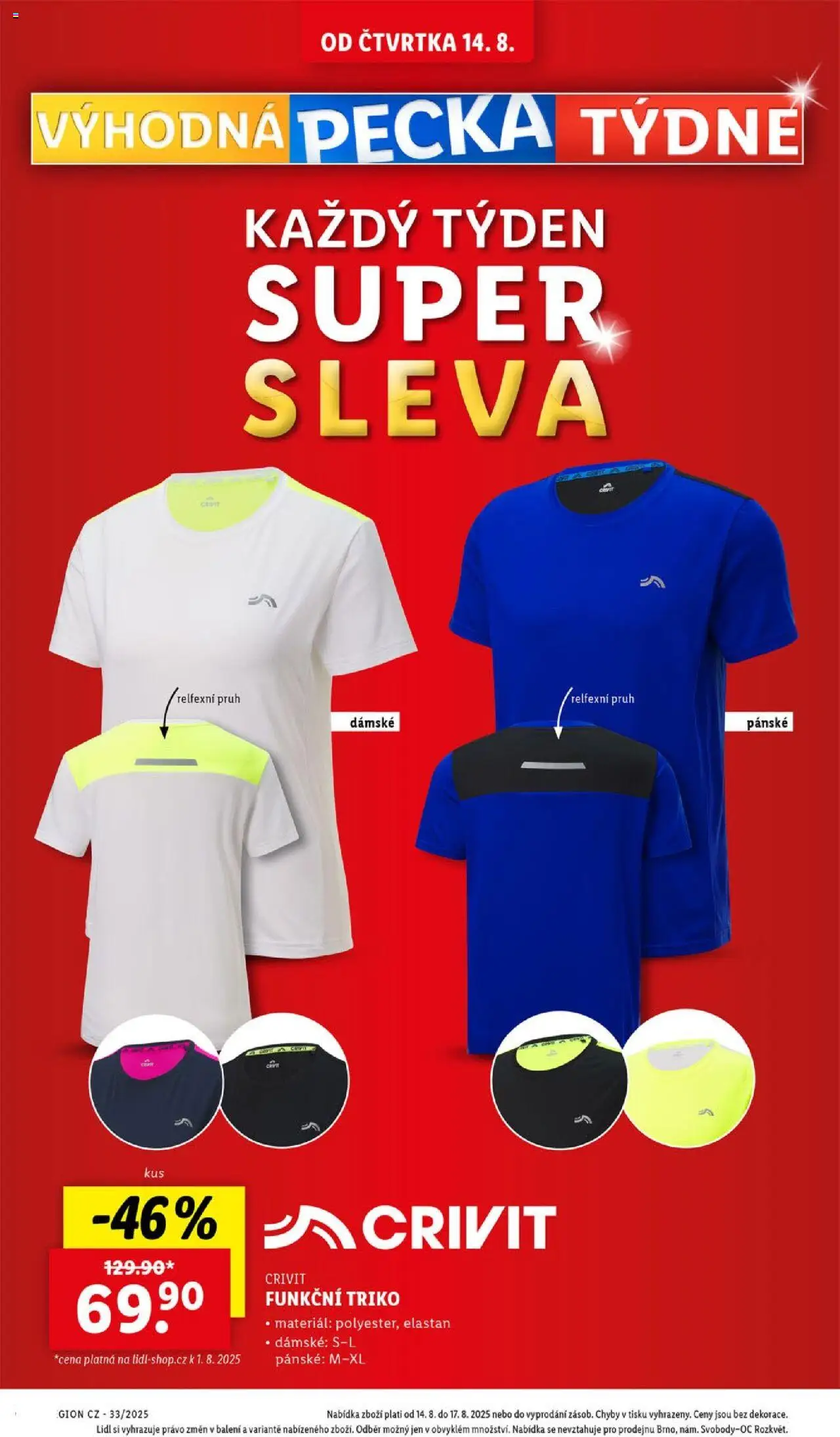 Lidl leták od 14.08.2025 | Strana: 6 | Produkty: Funkční triko