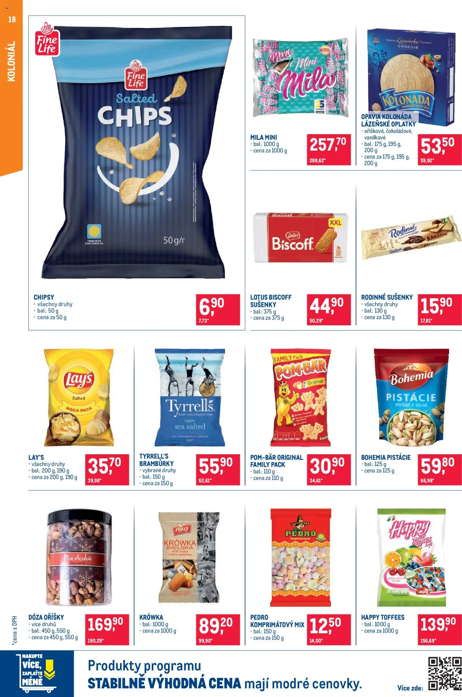 Makro leták - Pro milovníky jídla od 05.11.2025 | Strana: 18 | Produkty: Dóza, Pistácie, Lay's, Lotus