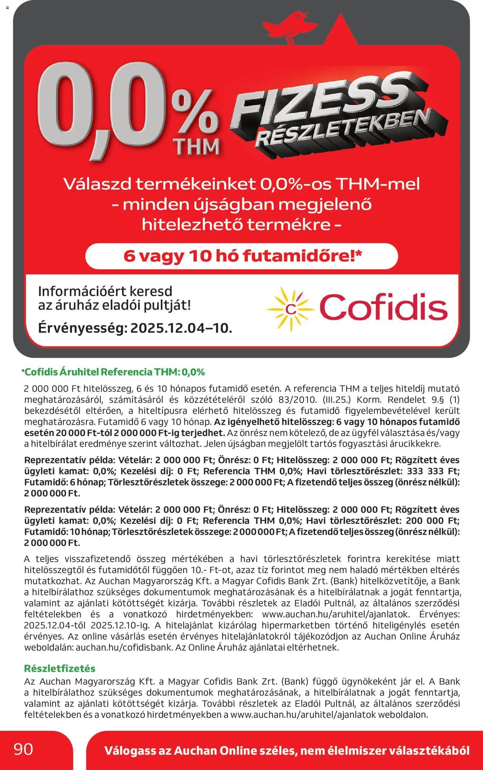 Auchan akciós ujság - amely érvényes a következő dátumtól: 04.12.2025 | Oldal: 90