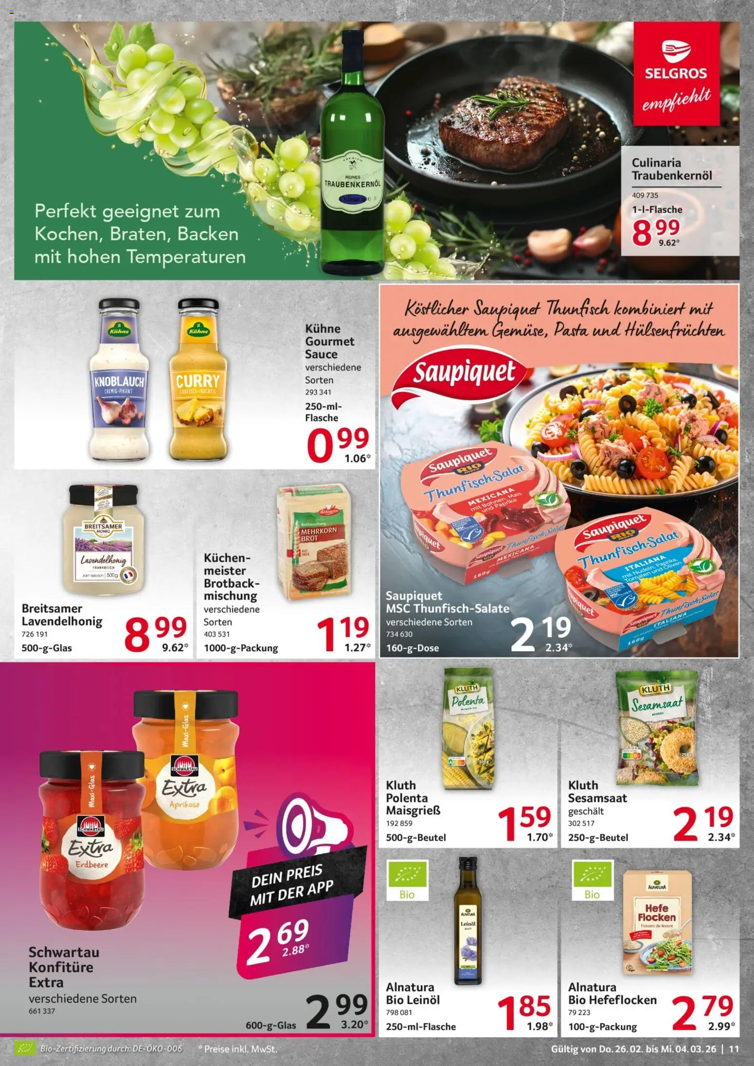 Selgros Prospekt 	 – gültig ab 26.02.2026 | Seite: 11 | Produkte: Tomaten, Knoblauch, Brot, Kuchen