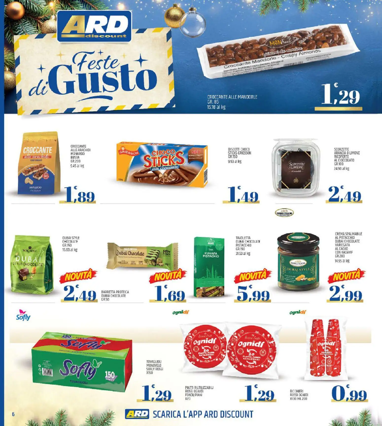 Volantino ARD Discount del 01.12.2025 | Pagina: 6 | Prodotti: Cioccolato, Biscotti, Arancia, Arachidi