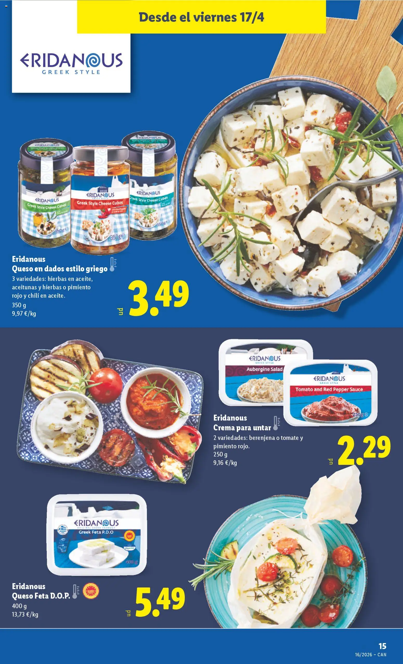 Lidl Canarias │ válido desde el 13.04.2026 | Página: 27 | Productos: Queso, Κάδος απορρυμάτων, Crema