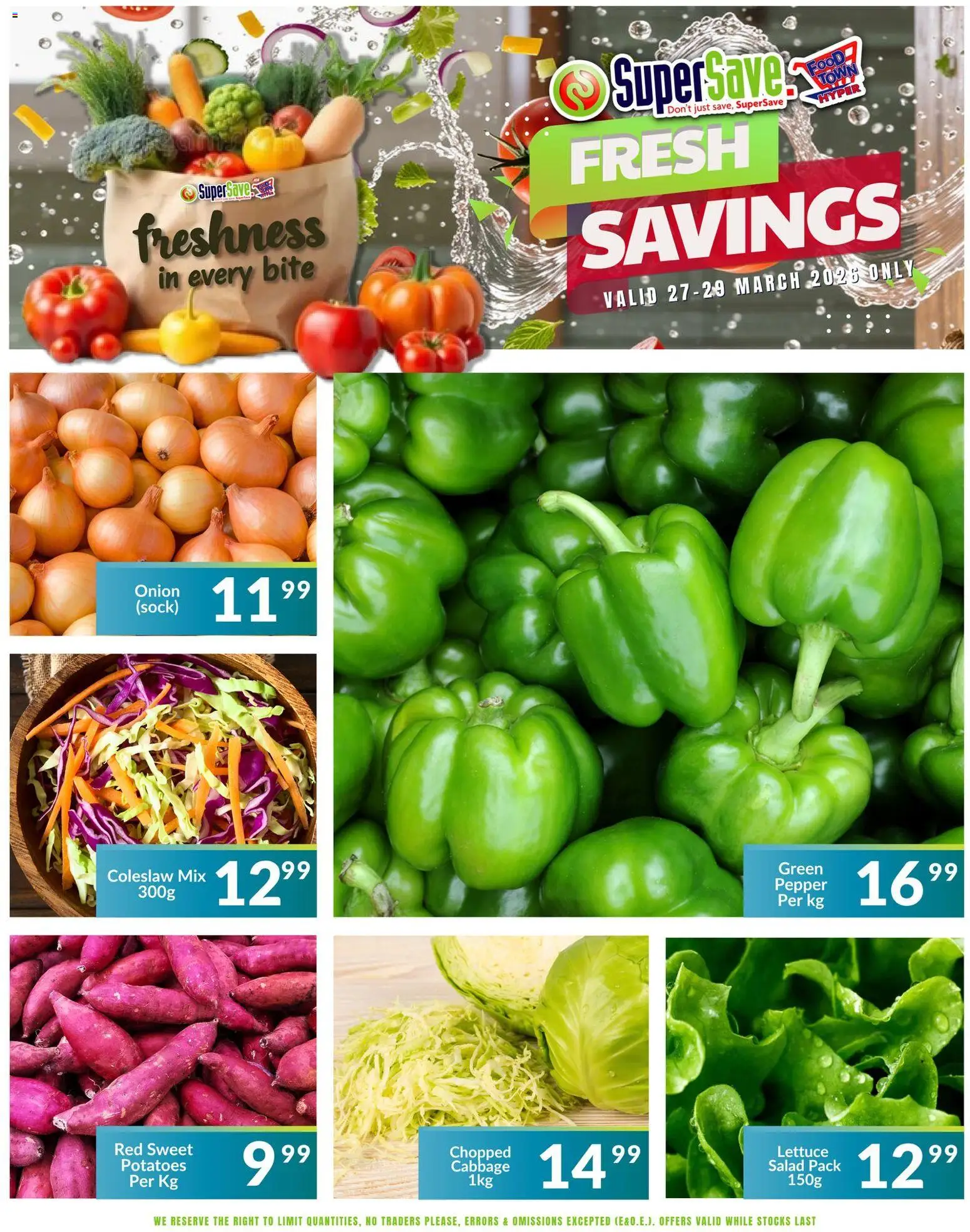 New Super Save catalogue – valid from 27.03.2026 | Page: 3 | Products: Salad, Potatoes, Pepper, Lettuce