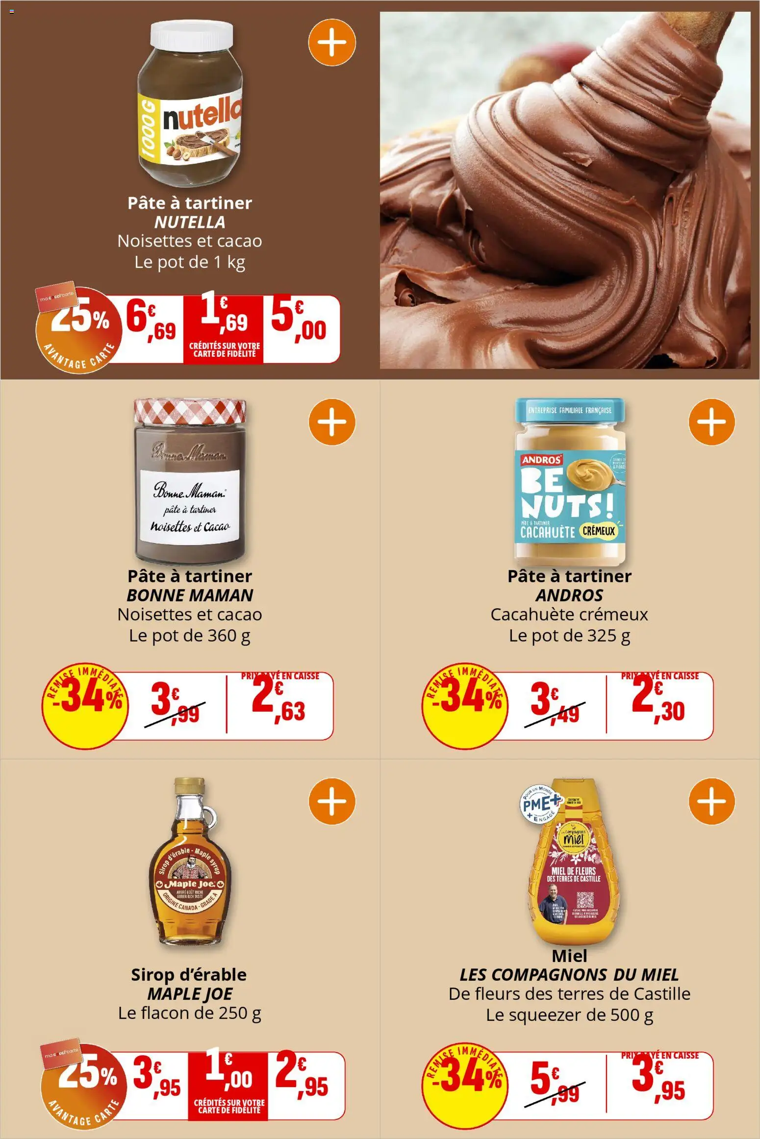 {H1} | Page: 8 | Produits: Cacahuète, Noisettes, Pâte à tartiner, Nutella