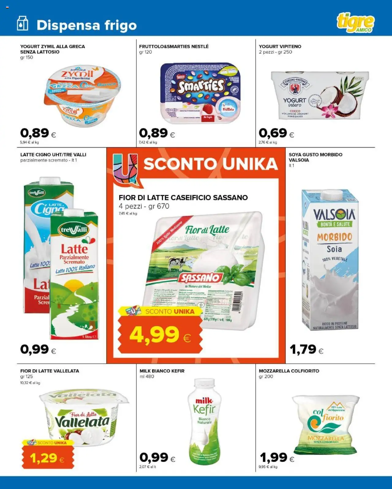 Volantino Tigre del 05.08.2025 | Pagina: 5 | Prodotti: Yogurt, Mozzarella, Latte, Cocco