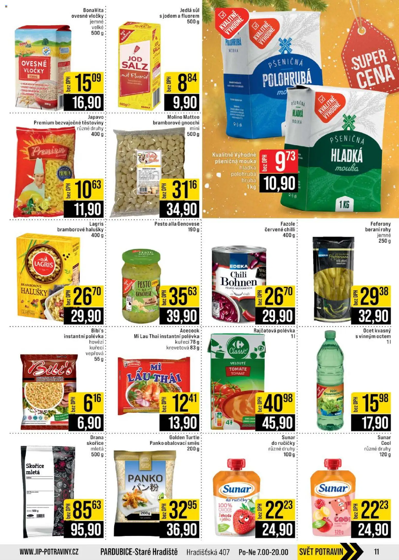 Jip leták - Cash & Carry od 24.12.2025 | Strana: 11 | Produkty: Hladká mouka, Ocet, Vločky, Ovesné vločky