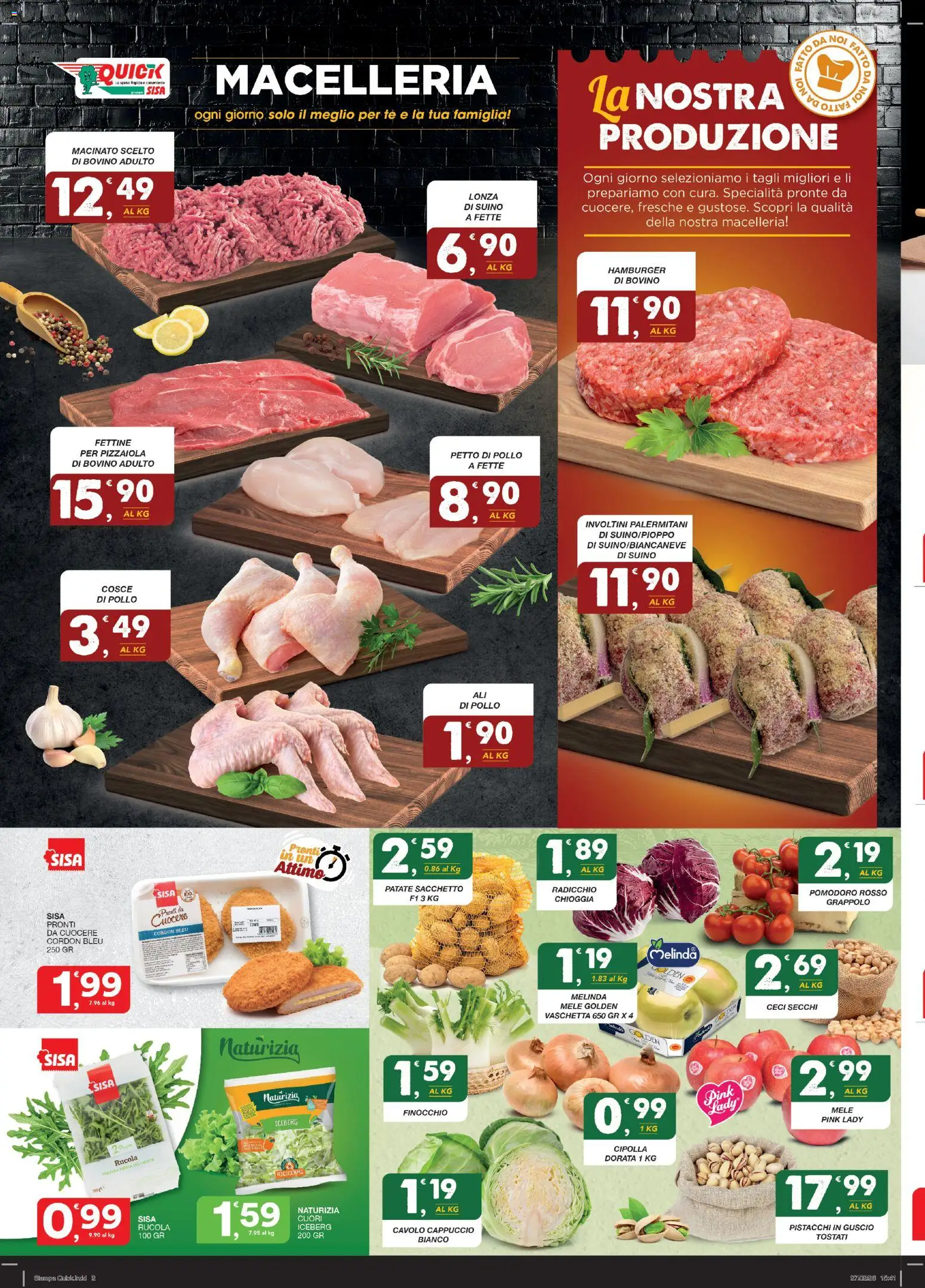 Volantino SISA del 12.03.2026 | Pagina: 2 | Prodotti: Mele, Cappuccio, Pistacchi, Macinato