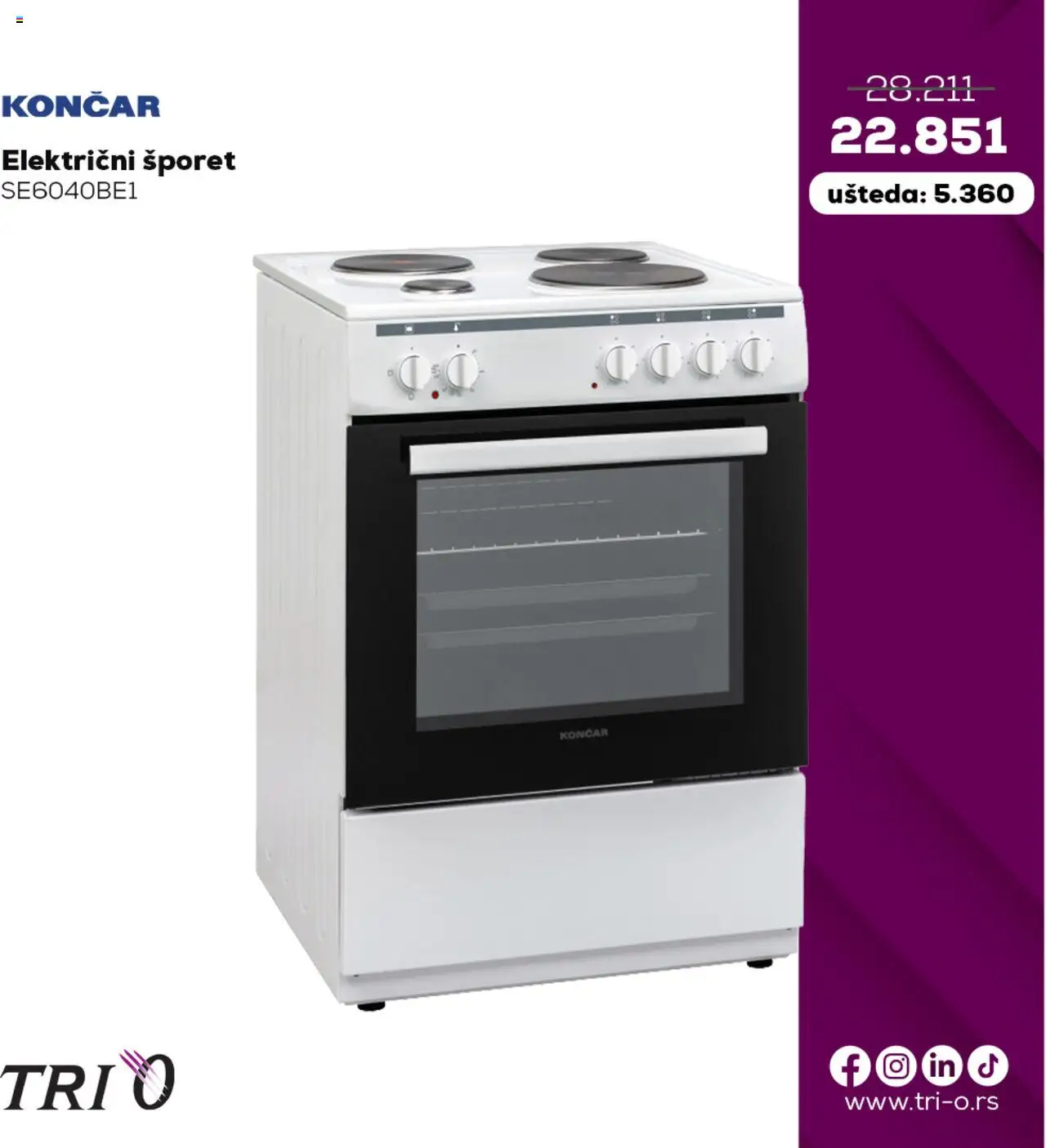 Tri O katalog - važi od 14.10.2025 | Strana: 8 | Proizvode: Šporet