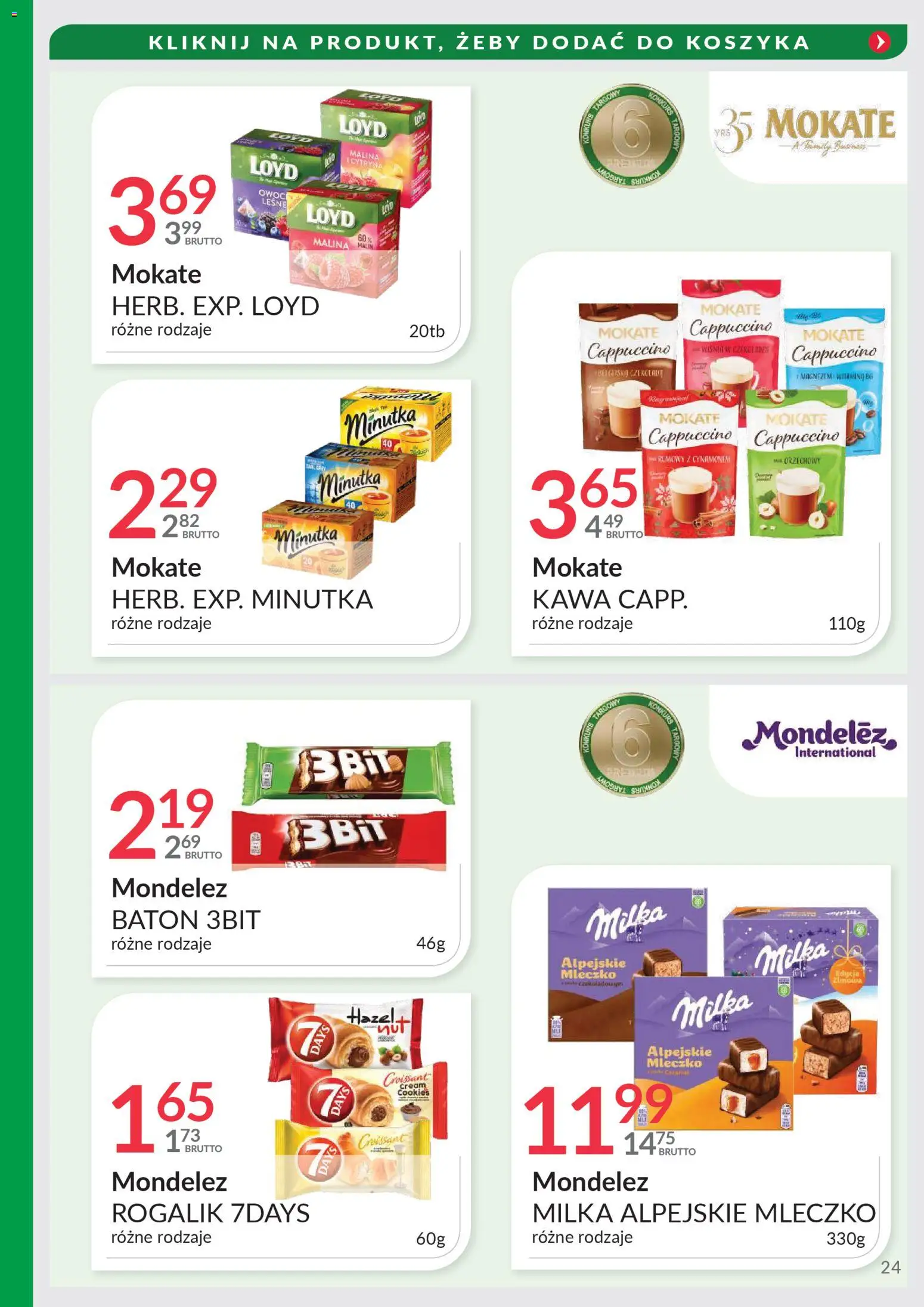 Eurocash Gazetka - Targi Jesień od 03.11.2025 | Strona: 24 | Produkty: Malina, Cappuccino, Baton, Kawa