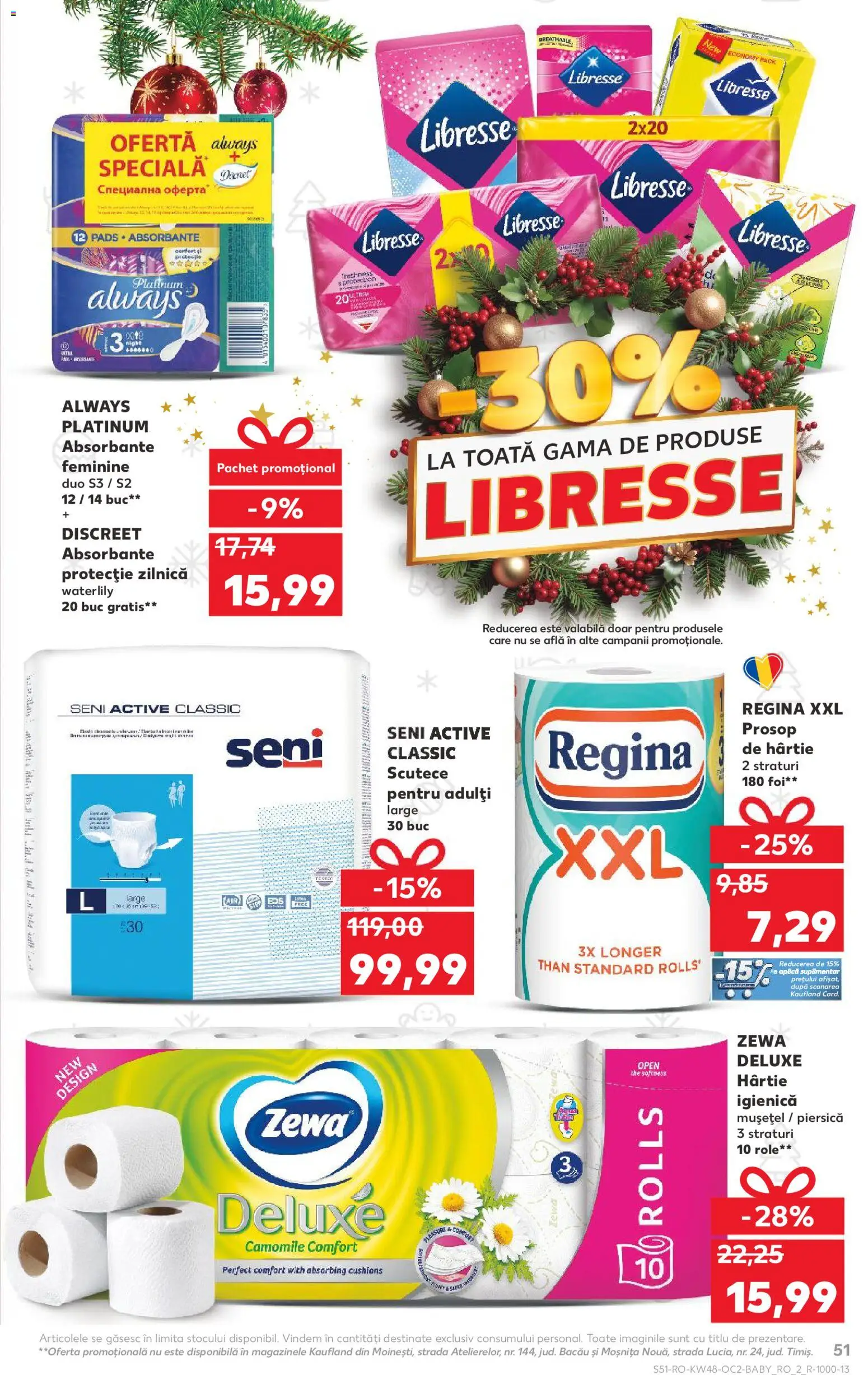 Noul catalog Kaufland – valabil de la 26.11.2025 | Pagină: 51 | Produse: Piersică, Role, Absorbante, Scutece