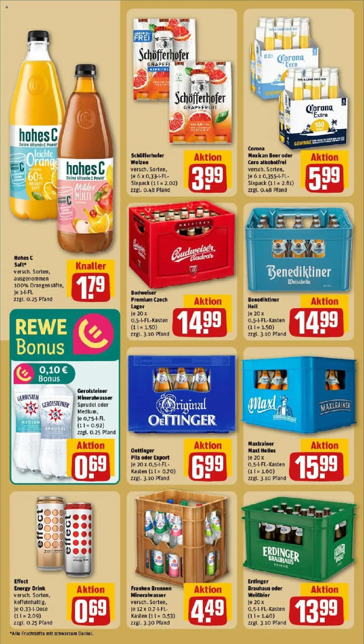 Rewe prospekt Tittling/ Tresdorf	 - gültig ab dem 06.07.2025 | Seite: 14 | Produkte: Erdinger, Weißbier, Oettinger, Hohes c