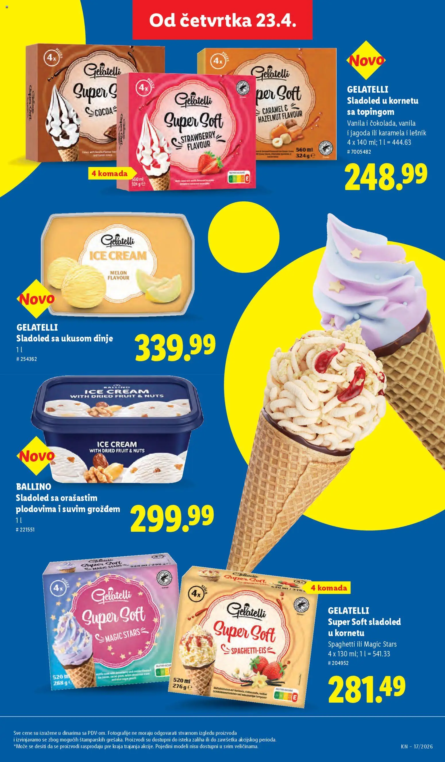 Lidl katalog - važi od 23.04.2026 | Strana: 51 | Proizvode: Sladoled, Jagoda, Lešnik