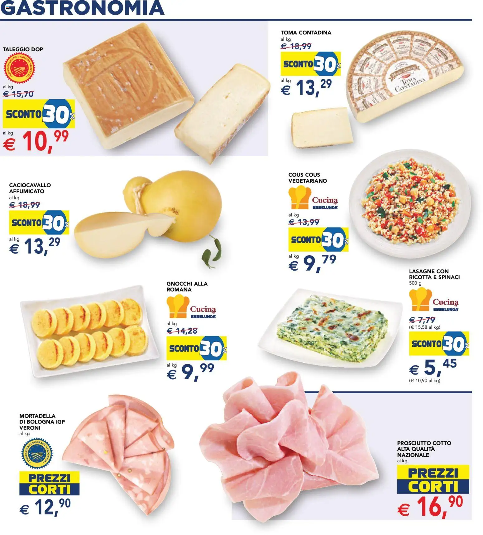 Volantino Esselunga S del 02.01.2026 | Pagina: 14 | Prodotti: Spinaci, Cous cous, Mortadella, Gnocchi