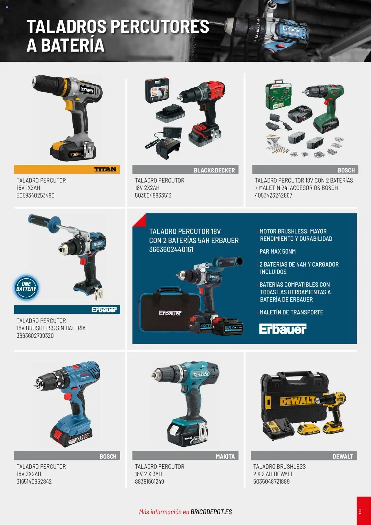 Brico Depôt folleto │ válido desde el 01.04.2025 | Página: 9 | Productos: Batería