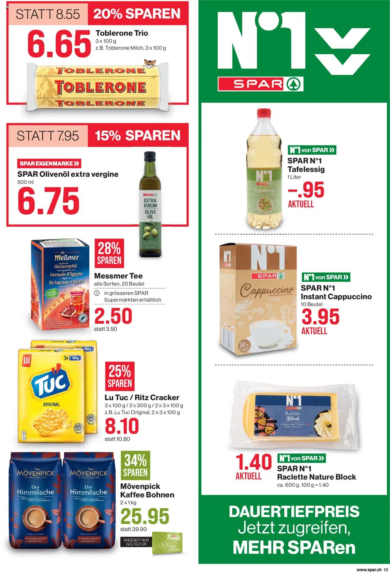 SPAR Aktionen – gültig ab 10.10.2025 | Seite: 13 | Produkte: Granatapfel, Kaffee, Tee, Raclette