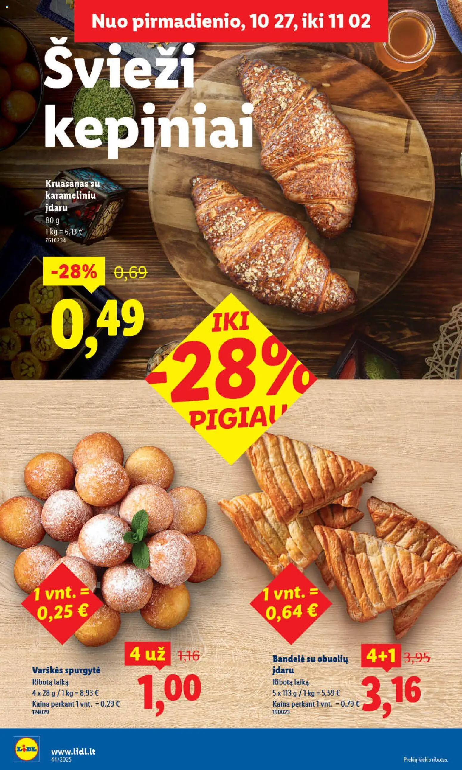 LIDL akcijos nuo 27.10.2025 | Puslapis: 6 | Prekių: Bandelė
