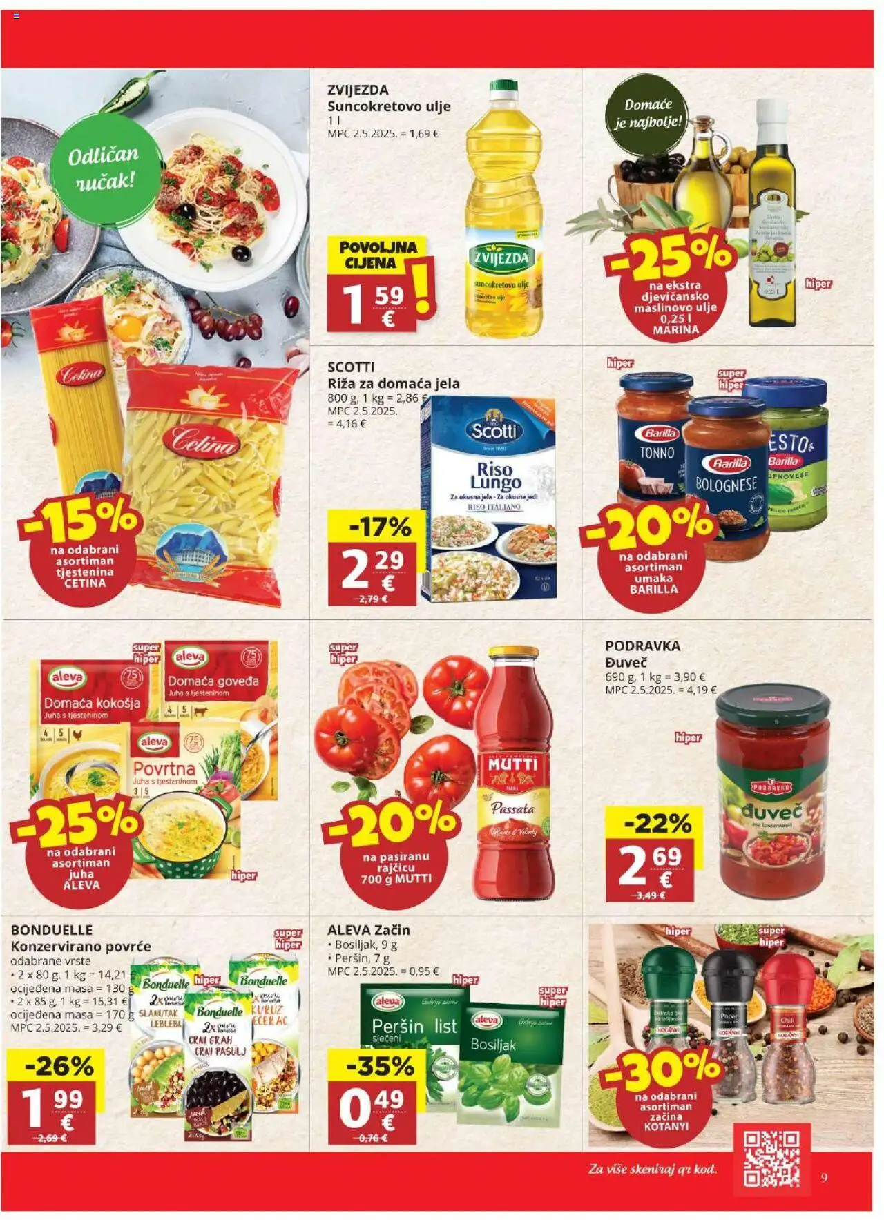 Ultra Gros katalog | vrijedi od 06.08.2025 | Stranica: 9 | Proizvodi: Grah, Podravka, Povrće, Peršin