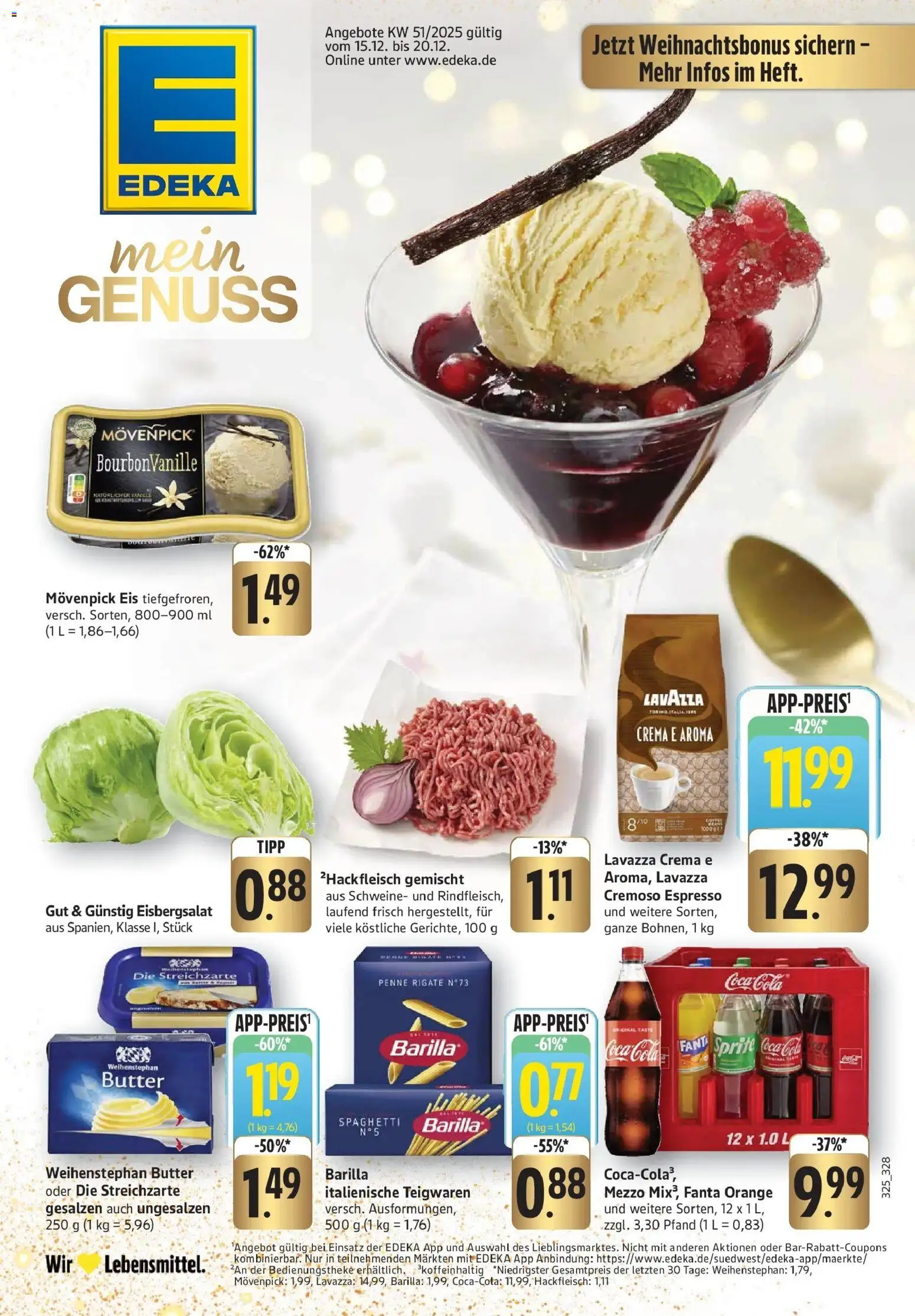 Edeka prospekt Großostheim	 – gültig ab 14.12.2025 | Seite: 1 | Produkte: Fanta, Movenpick eis, Pasta, Hackfleisch