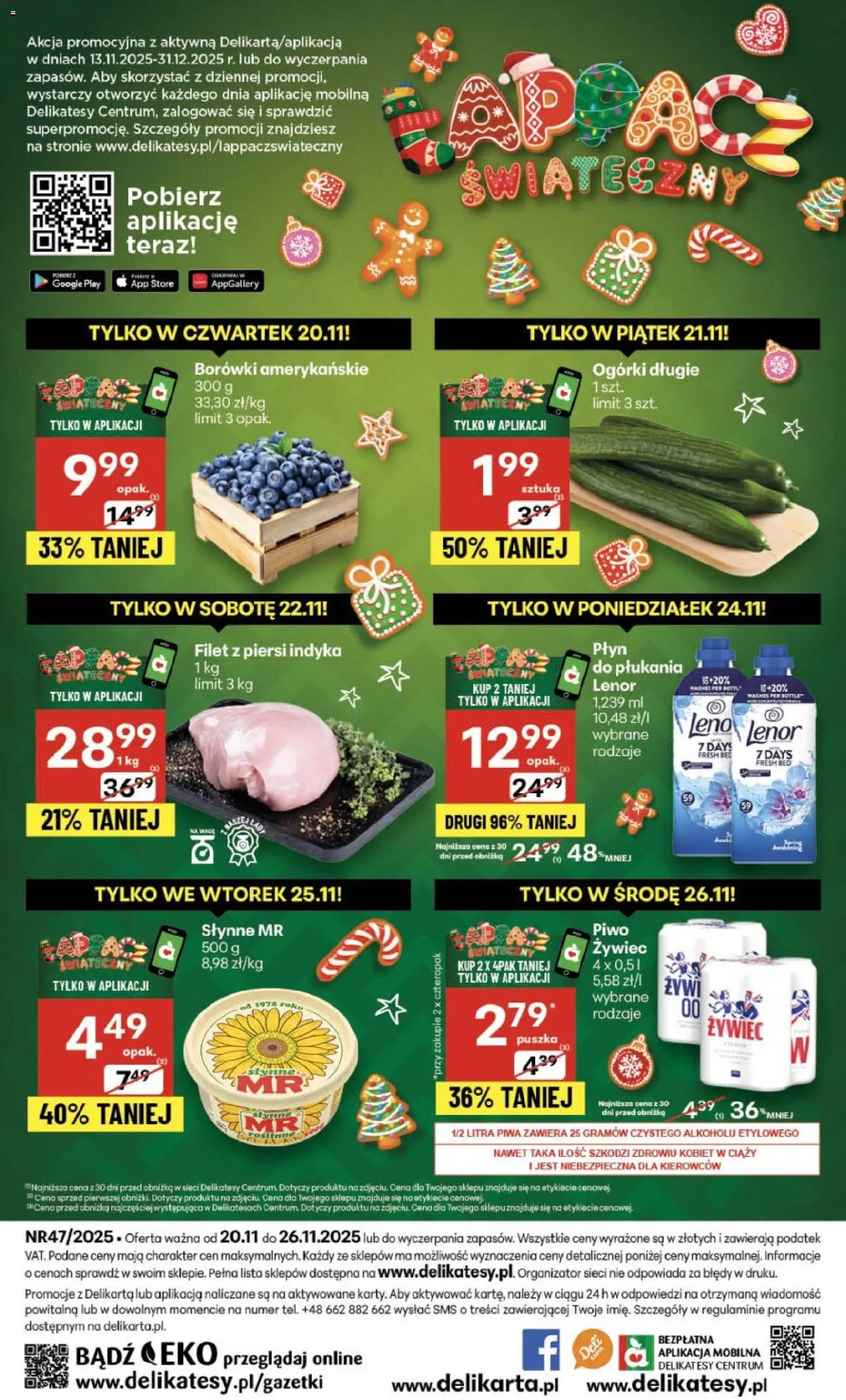 Delikatesy Centrum Black Friday od 20.11.2025 | Strona: 40 | Produkty: Piersi, Delikatesy, Piwo, Ogórki