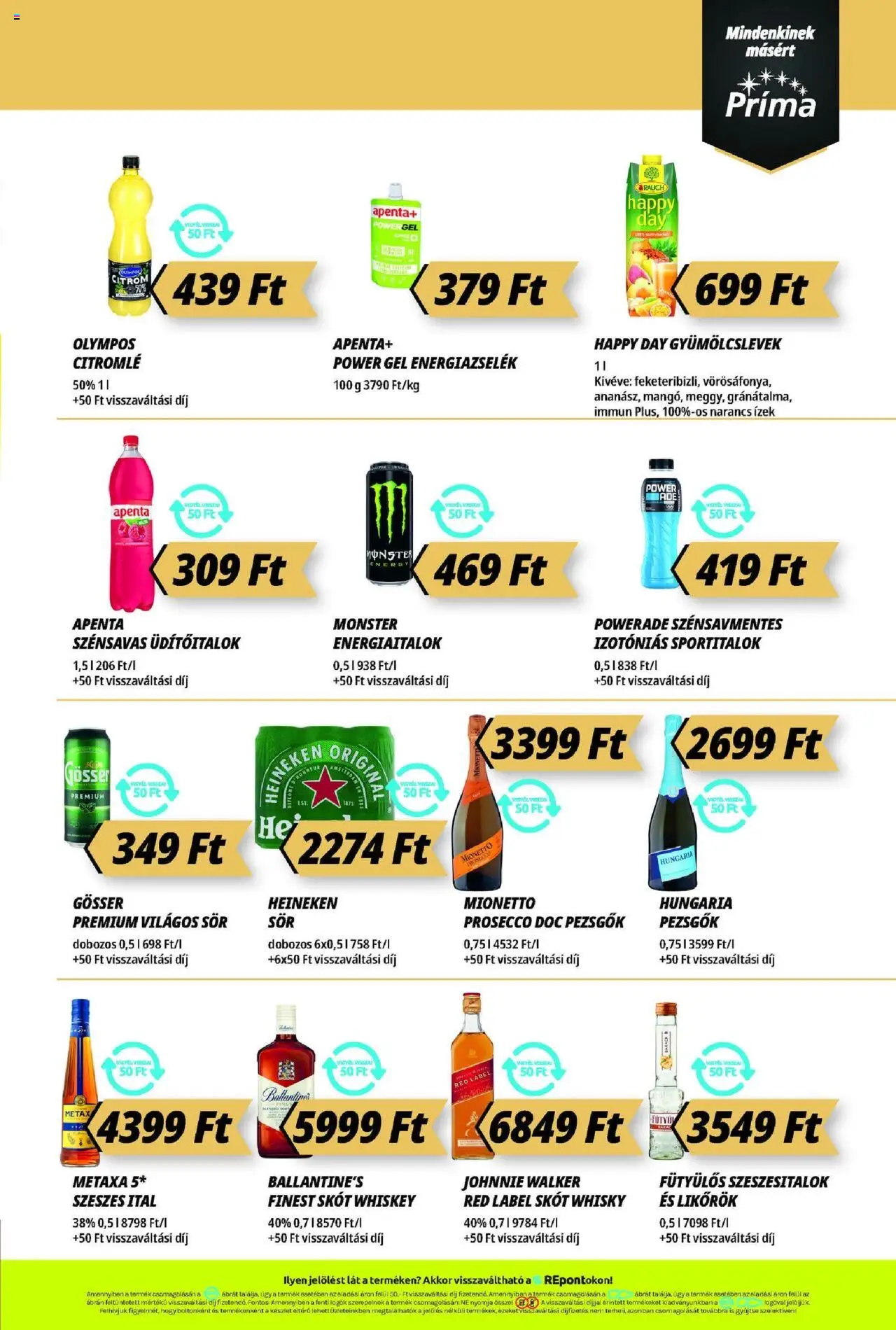 CBA Príma akciós ujság - amely érvényes a következő dátumtól: 09.10.2025 | Oldal: 9 | Termékek: Metaxa, Sör, Narancs, Só
