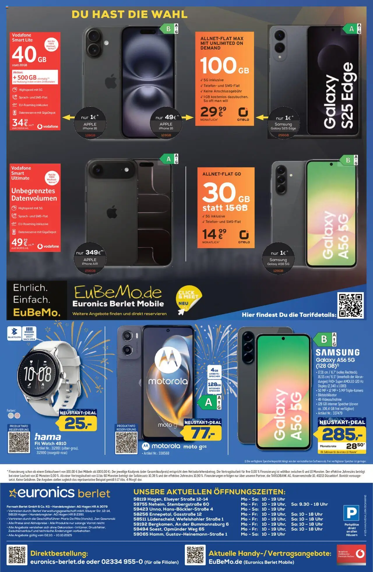 Euronics  Neustart  Angebote – gültig ab 02.10.2025 | Seite: 8 | Produkte: Apple, Wasser, Telefon, Uhr