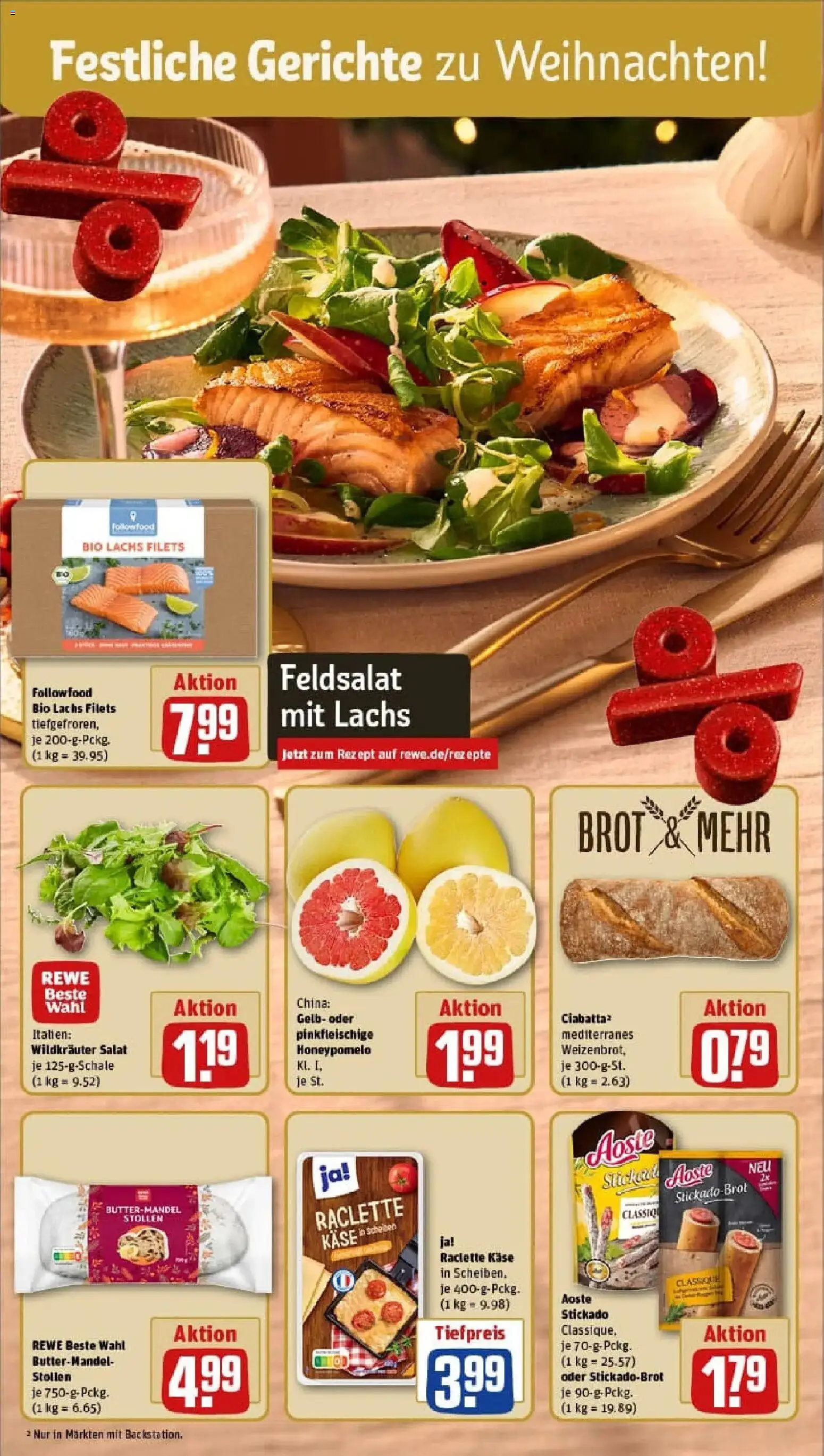 Rewe prospekt Trier	 – gültig ab 07.12.2025 | Seite: 4 | Produkte: Käse, Lachs, Raclette, Salat