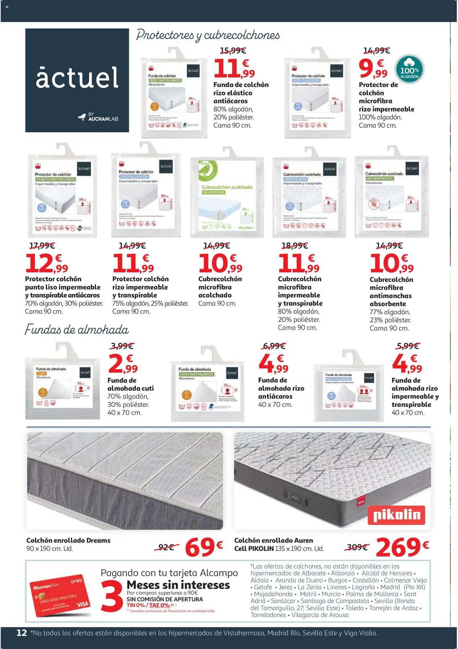 Alcampo - HG Cat │ válido desde el 09.01.2026 | Página: 12 | Productos: Colchon, Funda, Cama, Almohada