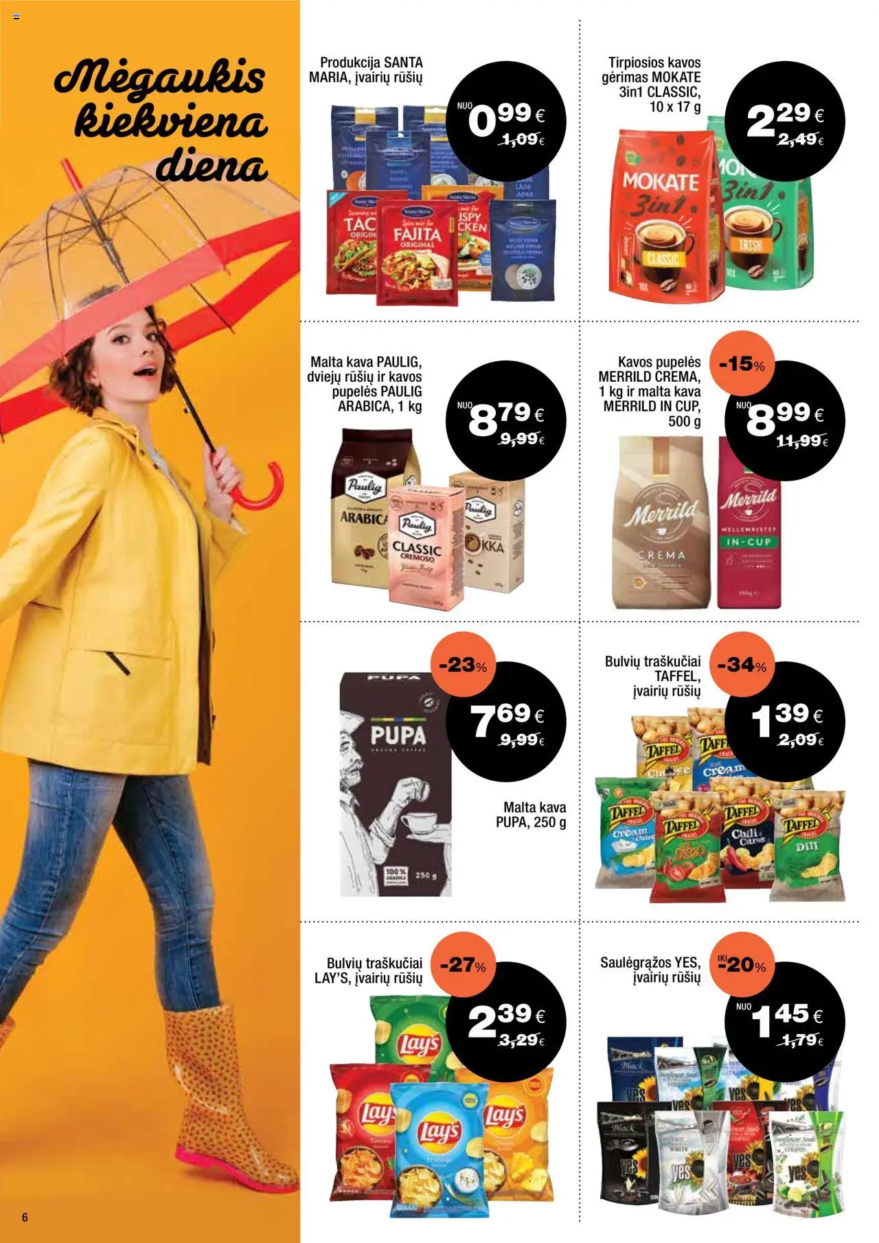 Express market akcijos nuo 05.10.2025 | Puslapis: 6 | Prekių: Kavos pupelės, Kava, Traškučiai, Saulėgrąžos