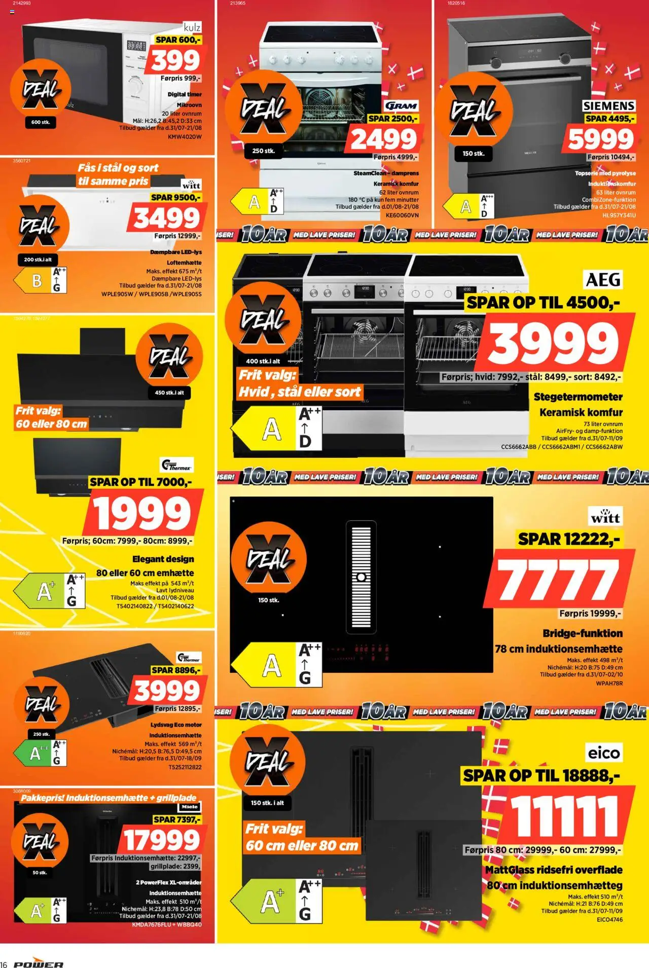Power Tilbudsavis gyldig fra 31.07.2025 | Side: 16 | Produkter: Komfur
