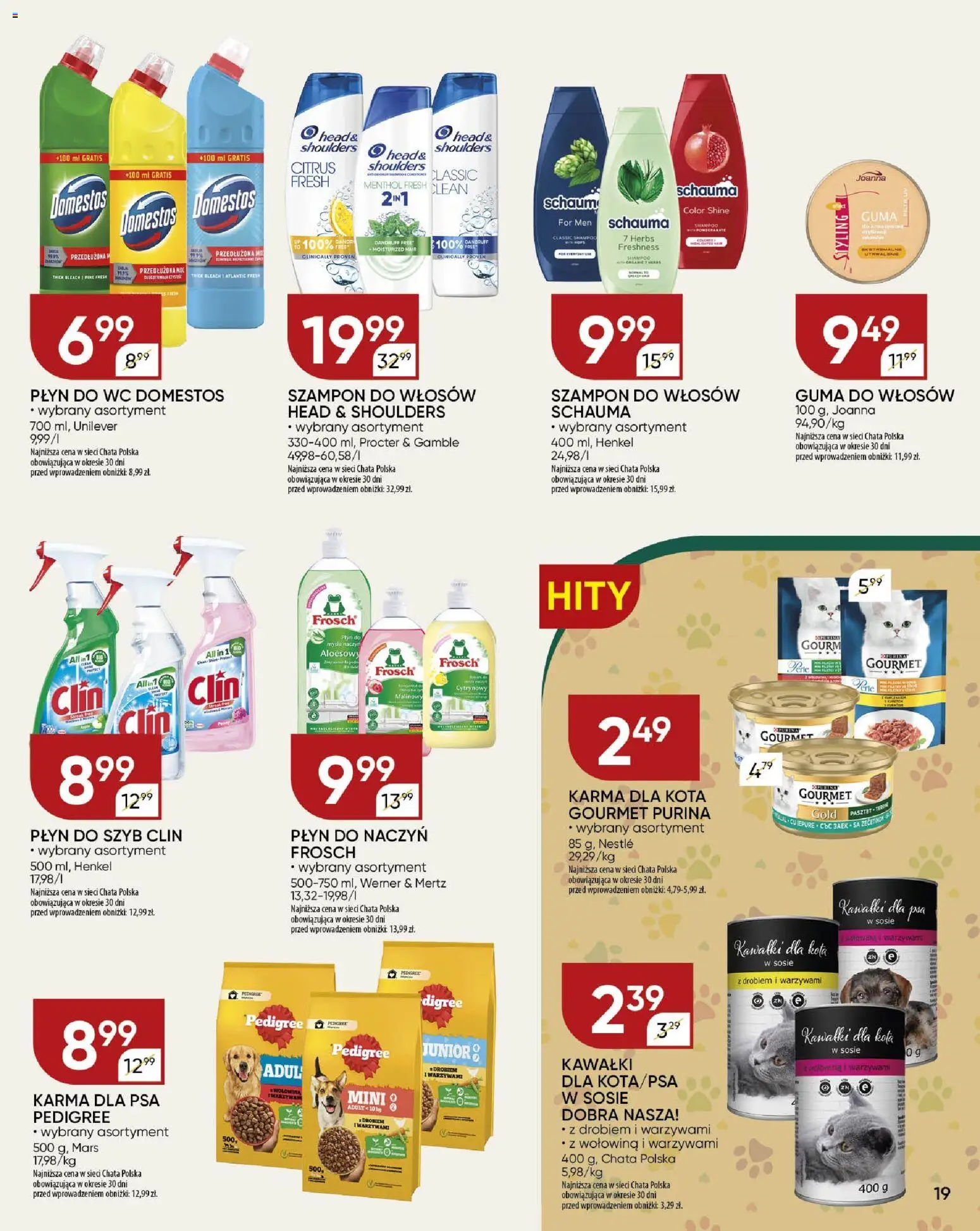 Chata Polska Gazetka od 29.01.2026 | Strona: 18 | Produkty: Domestos, Szampon, Wołowina, Płyn do WC Domestos
