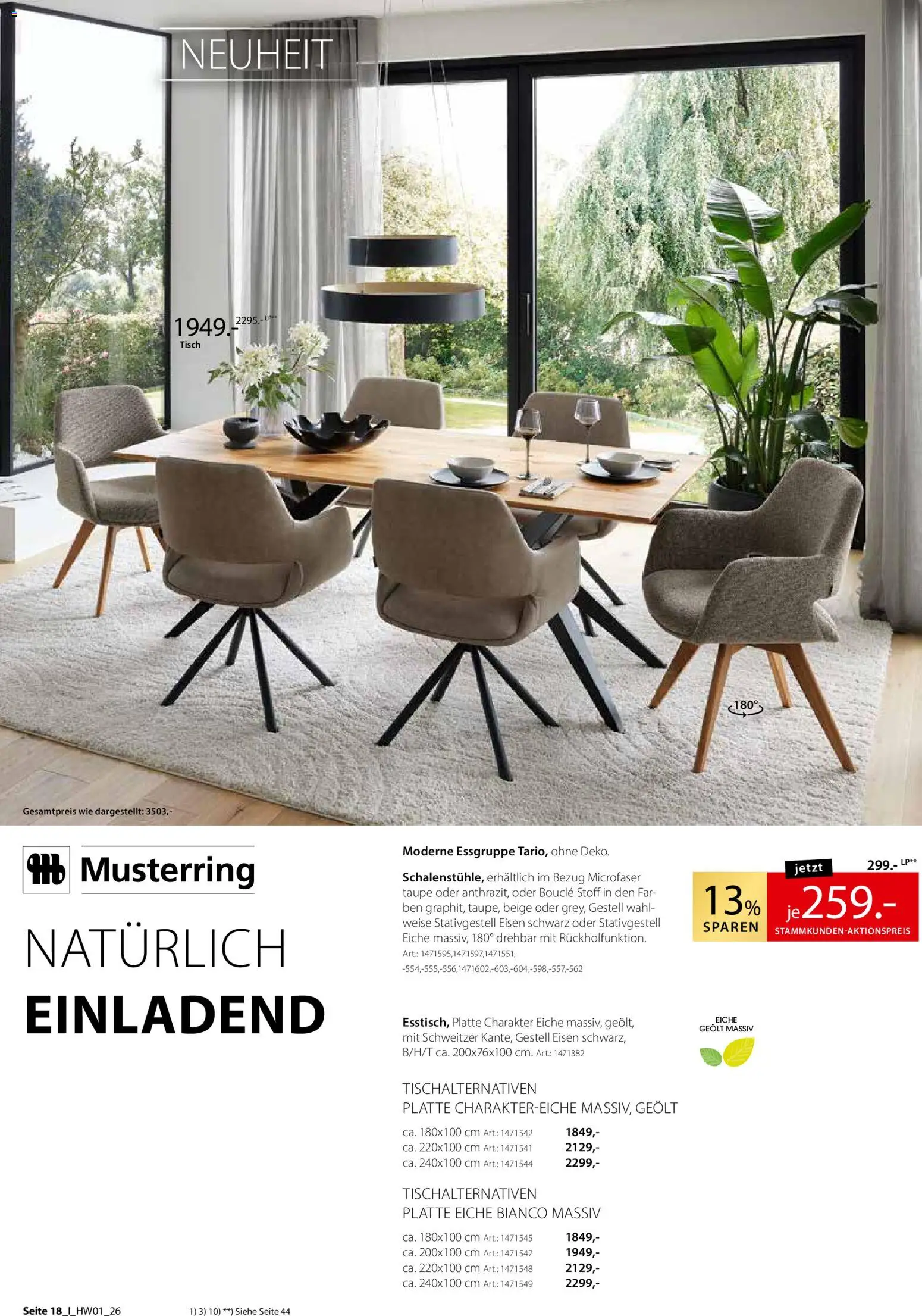 Zurbrüggen Hochwert Spezial – gültig ab 27.03.2026 | Seite: 18 | Produkte: Essgruppe, Tisch