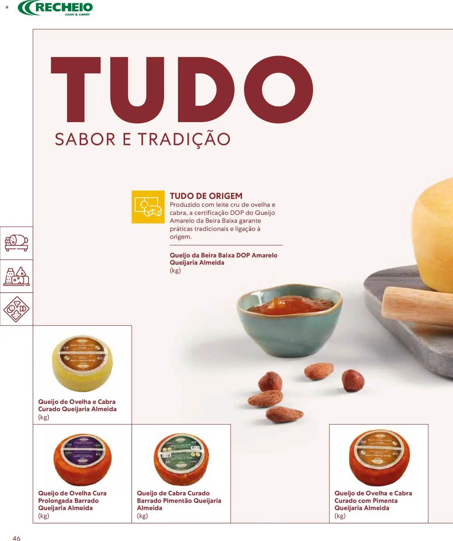 Recheio - Catálogo de Alfragide │ válido de 16.03.2026 | Página: 46 | Produtos: Pimenta, Pimentão, Leite, Queijo