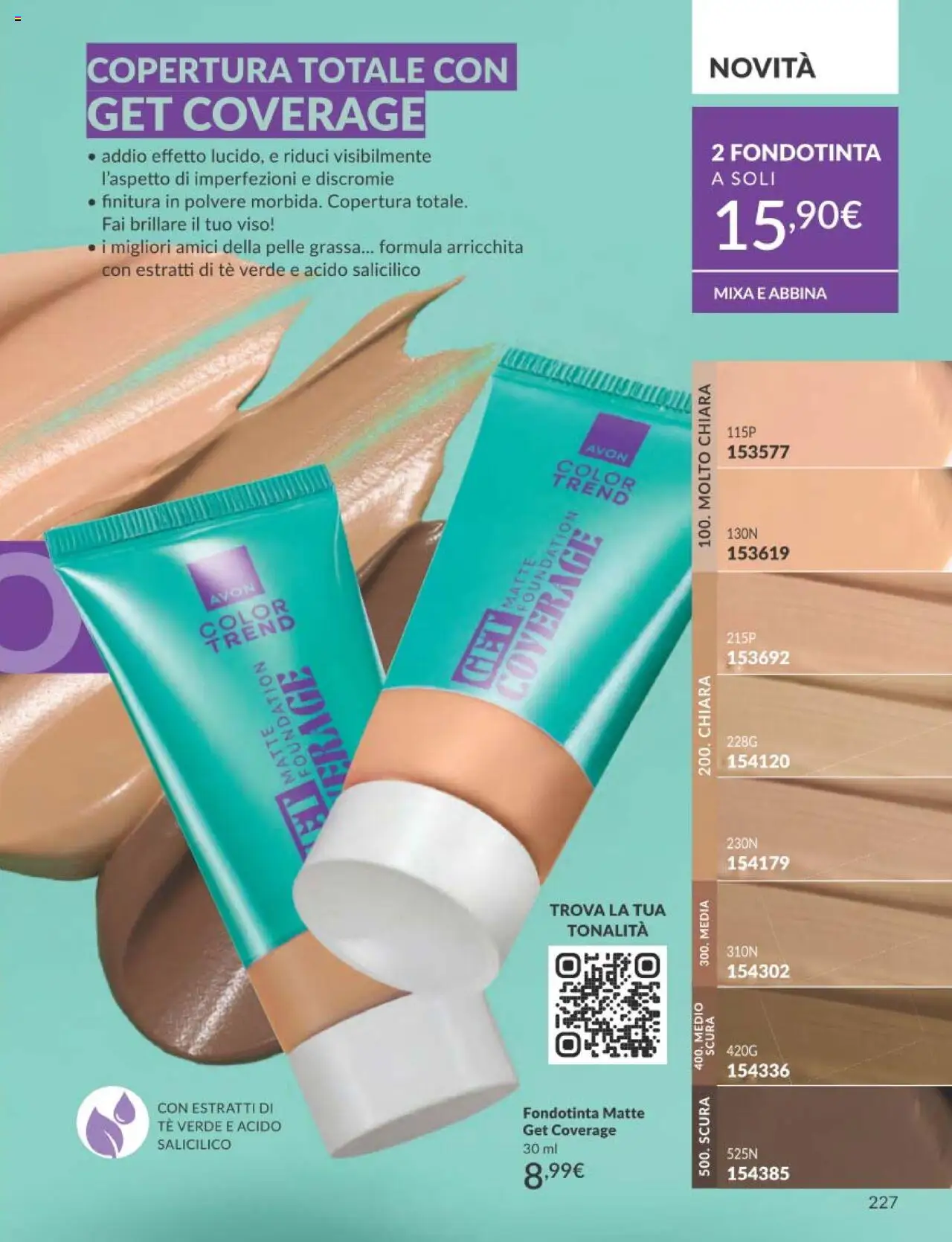 Volantino Avon del 01.09.2025 | Pagina: 227 | Prodotti: Fondotinta, Tè