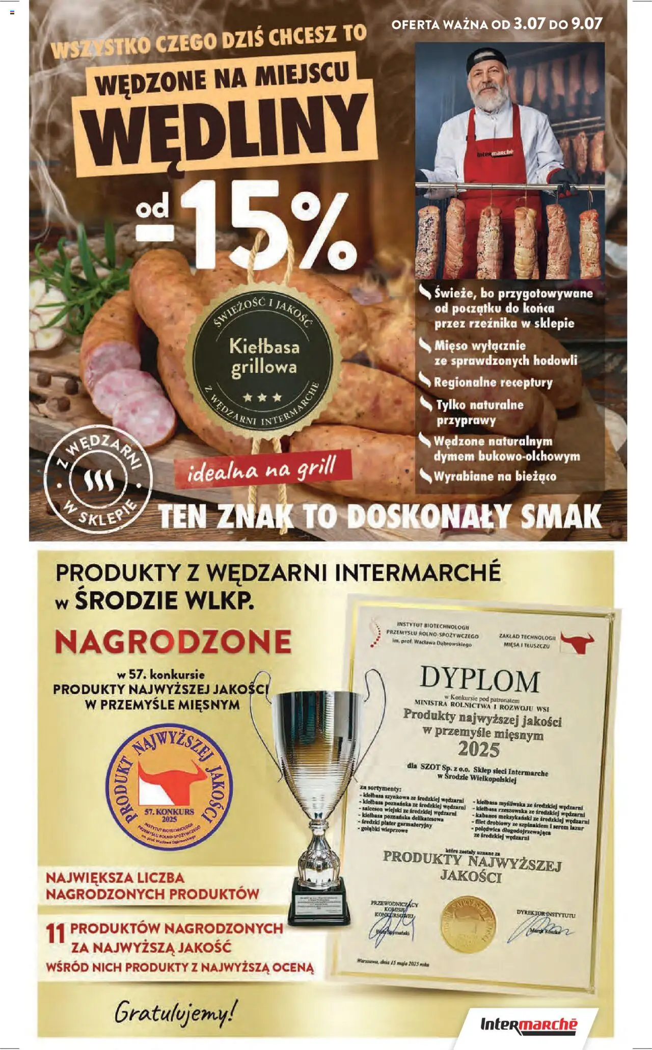 Intermarche Gazetka od 03.07.2025 | Strona: 13 | Produkty: Mięso, Grill, Myśliwska, Wędliny