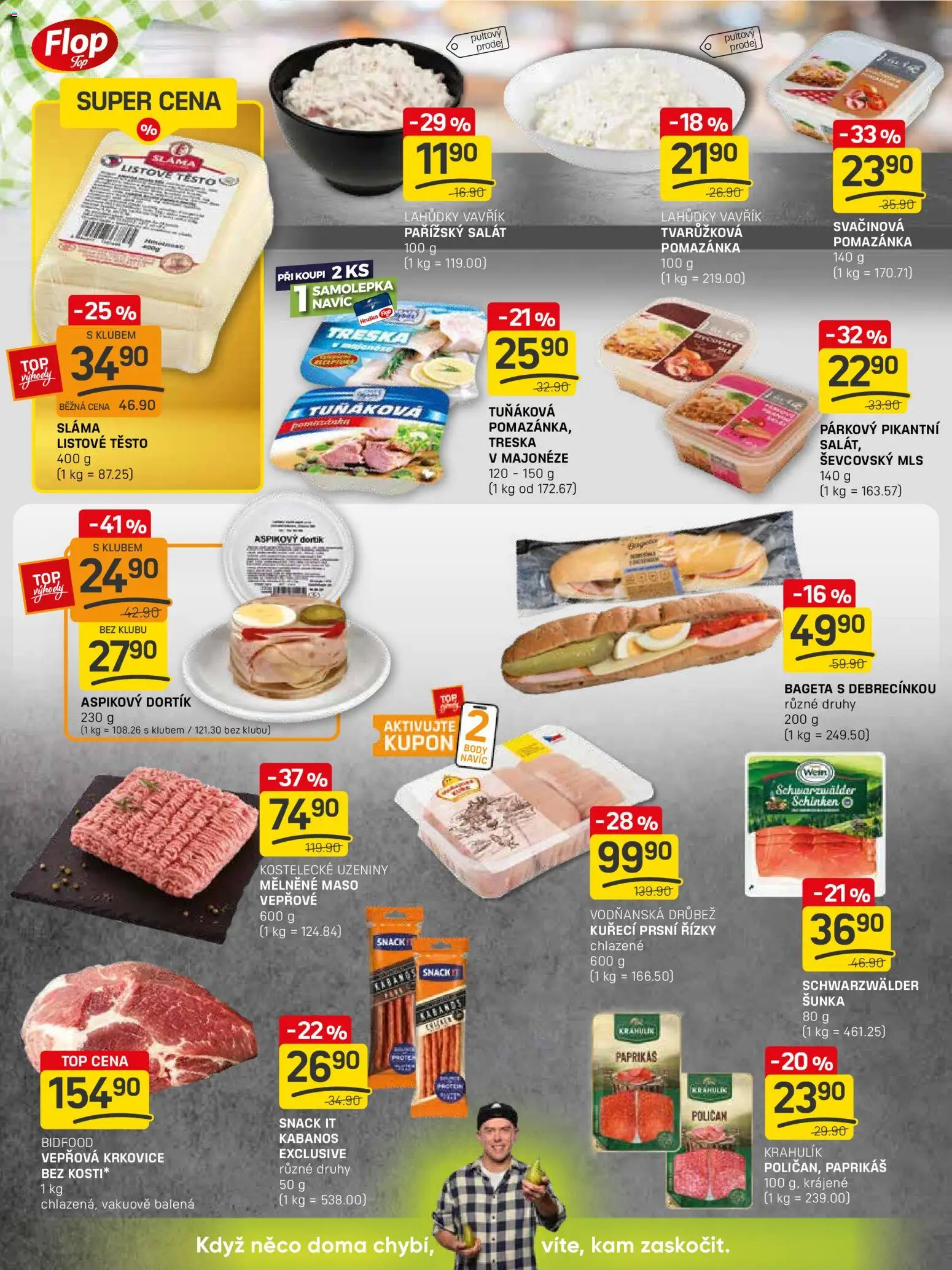 Flop leták - FlopTop od 05.11.2025 | Strana: 6 | Produkty: Listové těsto, Kabanos, Pomazánka, Vepřová krkovice