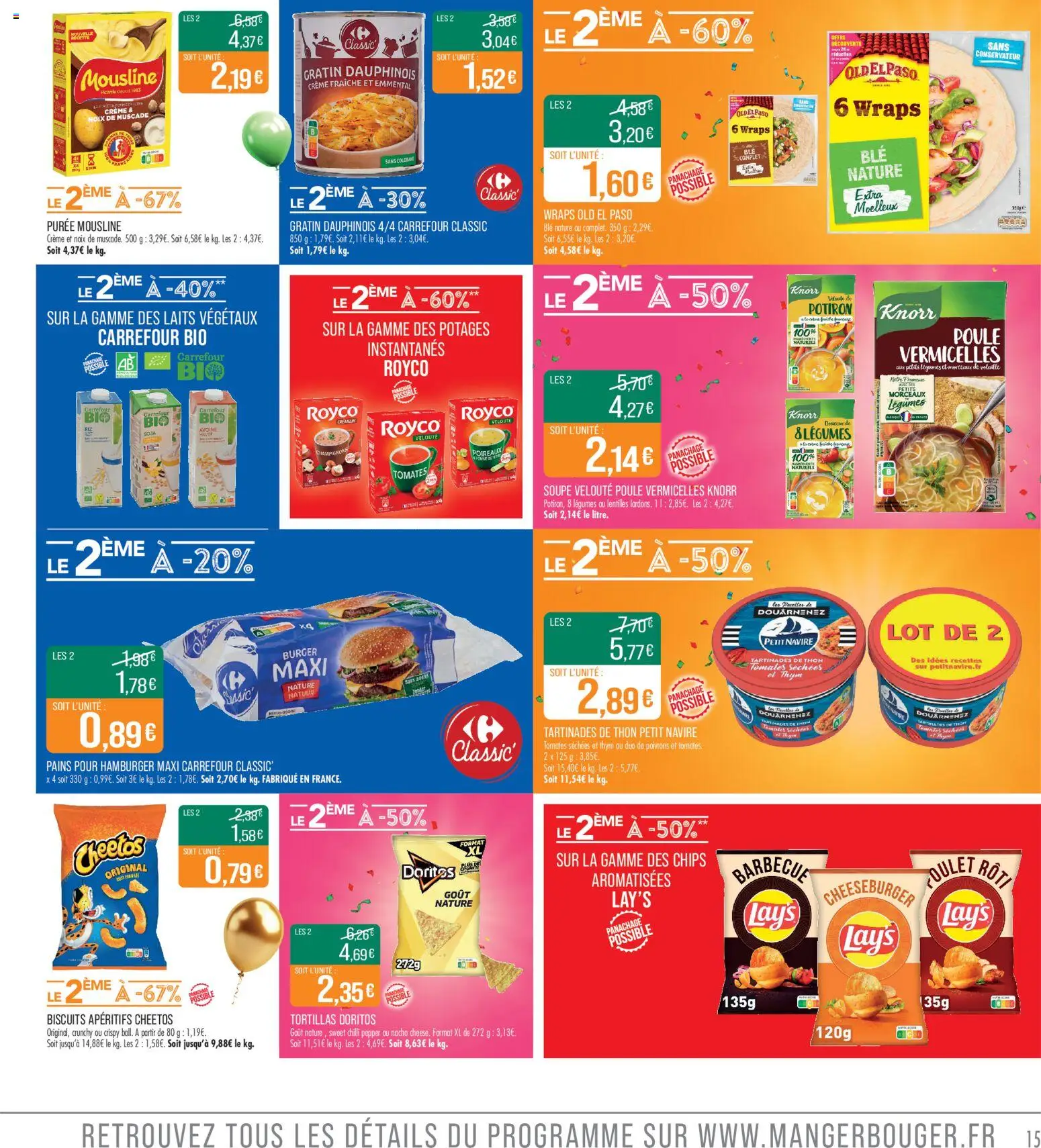 {H1} | Page: 15 | Produits: Potiron, Tortillas, Crème fraiche, Biscuits