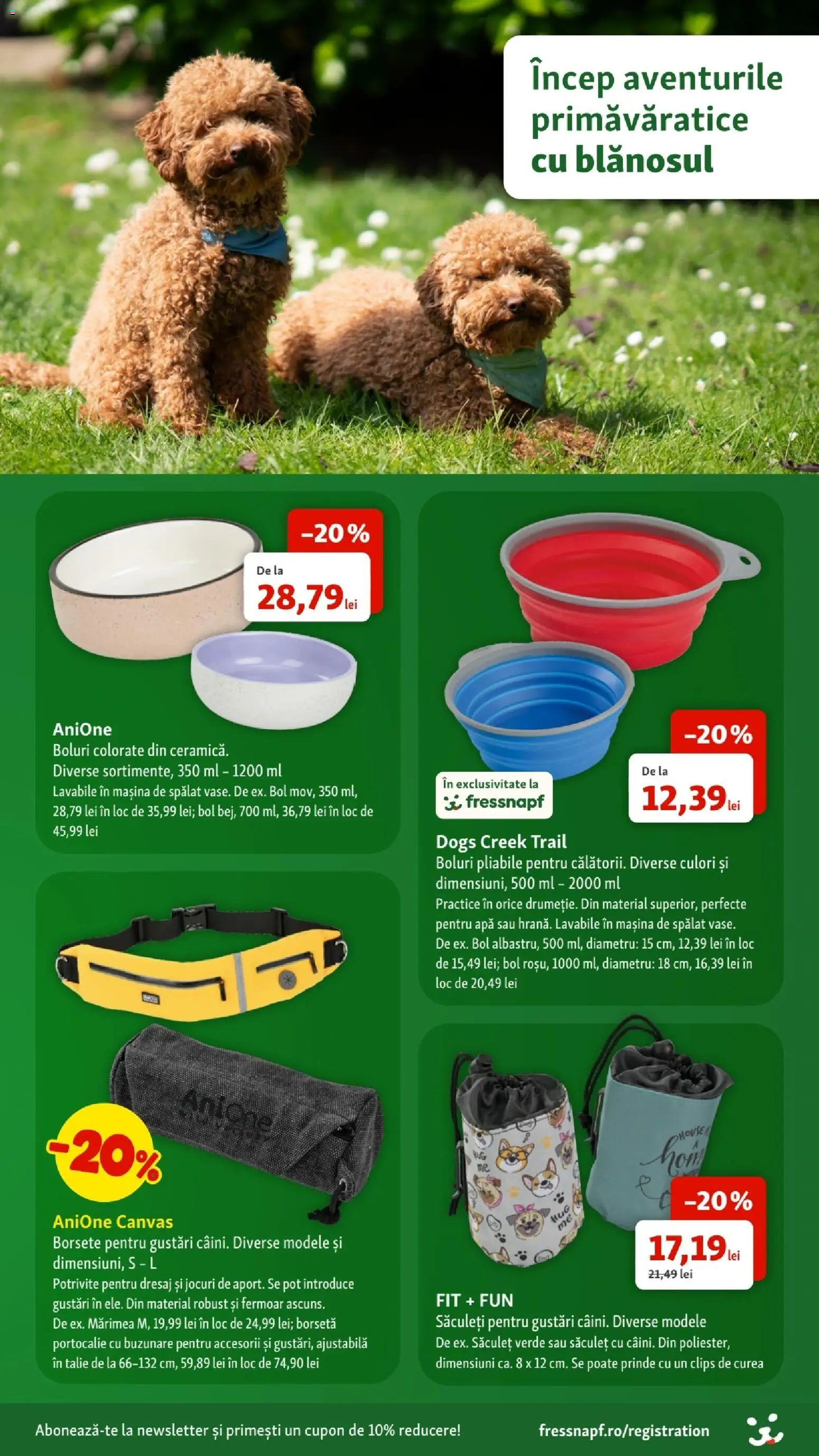 Noul catalog Fressnapf – valabil de la 05.03.2026 | Pagină: 9 | Produse: Curea, Mașină De Spălat, Borsete, Apă