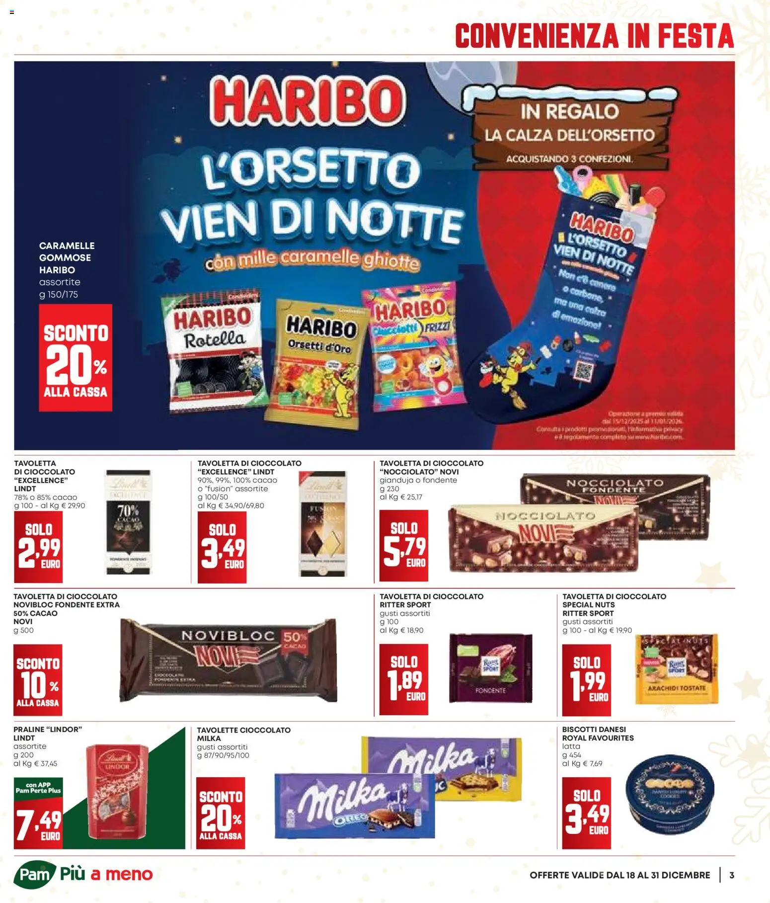 Volantino Panorama del 18.12.2025 | Pagina: 3 | Prodotti: Cioccolato, Biscotti, Arachidi, Cacao