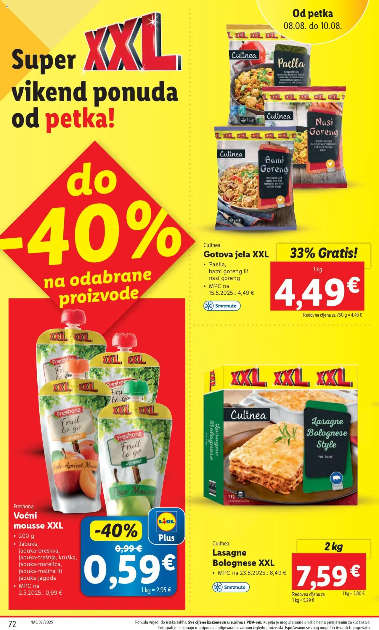 Lidl katalog | vrijedi od 04.08.2025 | Stranica: 72 | Proizvodi: Lasagne