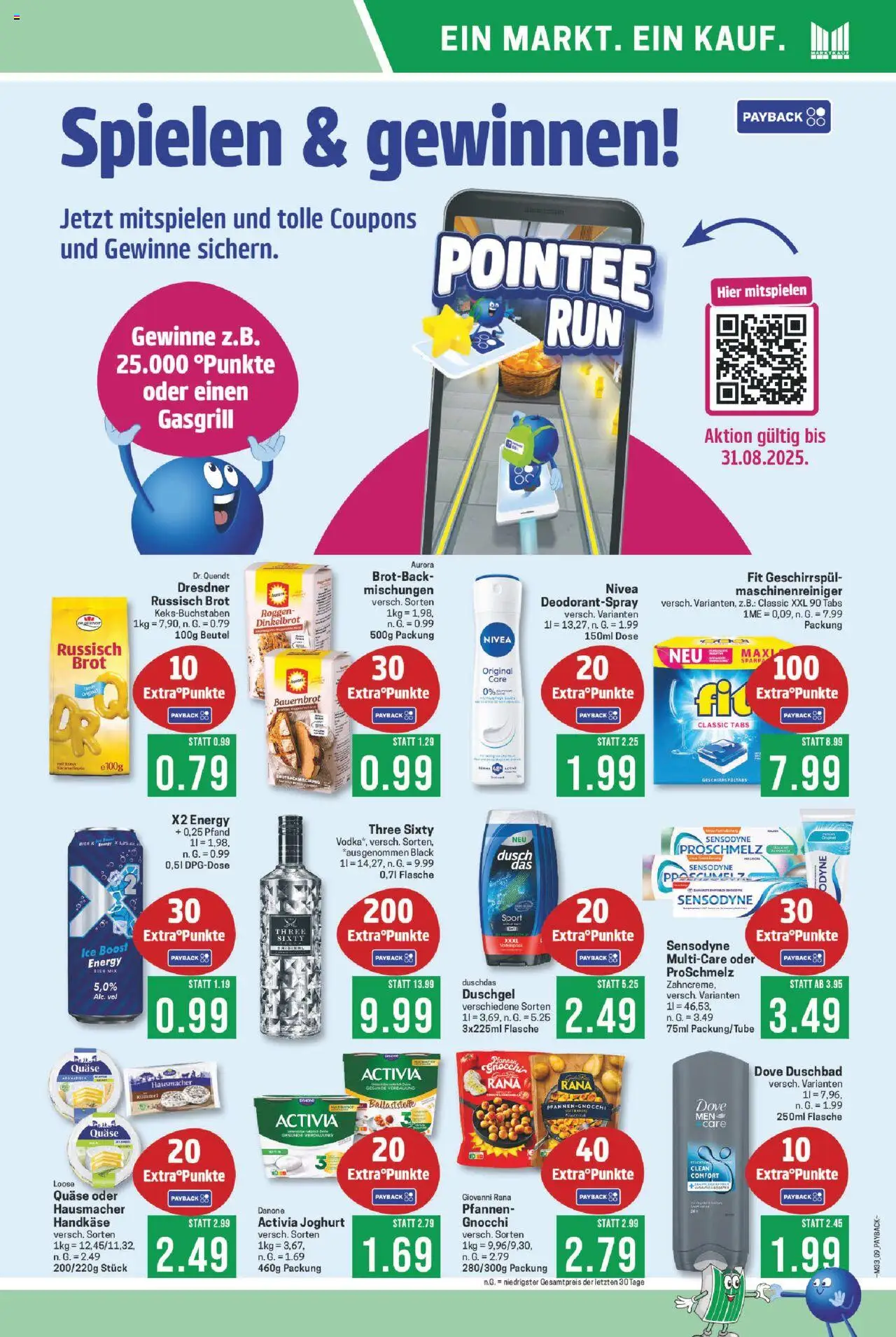 Marktkauf Prospekt 	 - gültig ab dem 11.08.2025 | Seite: 9 | Produkte: Activia, Duschgel, Duschdas, Brot