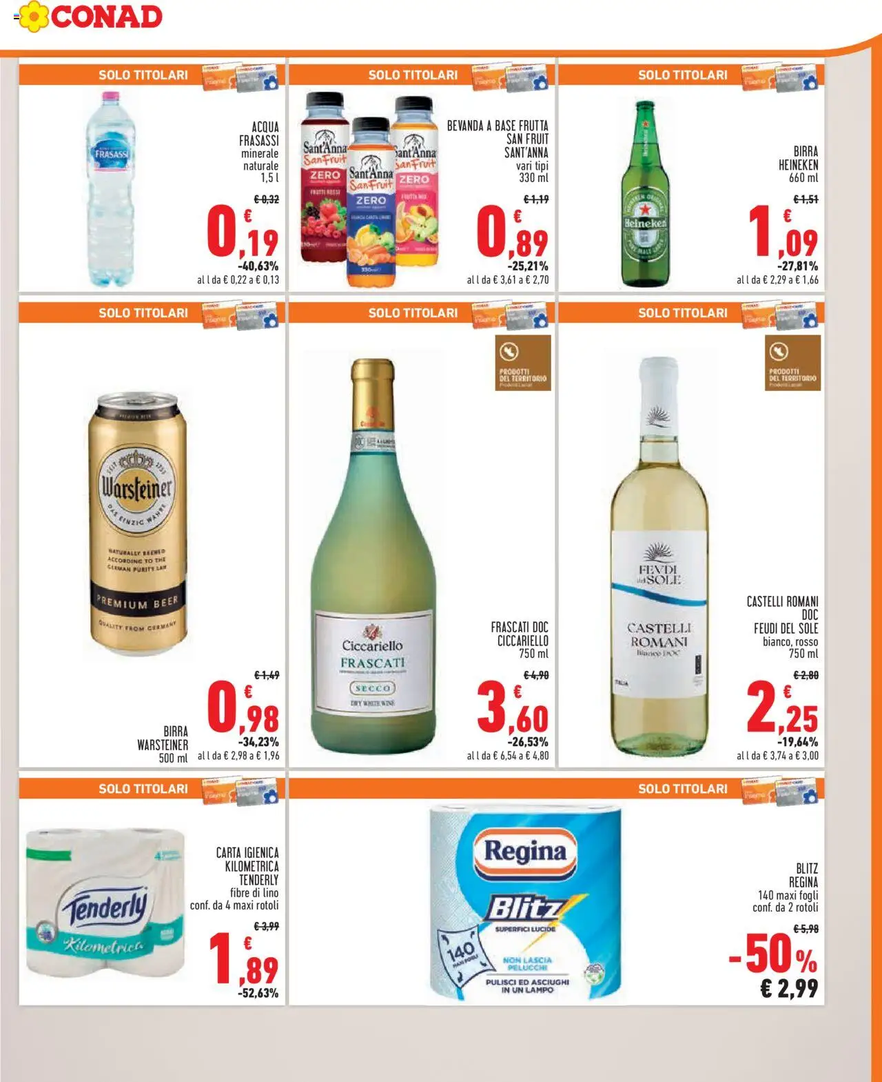 Volantino Conad del 09.07.2025 | Pagina: 7 | Prodotti: Birra, Acqua, Frutta, Heineken