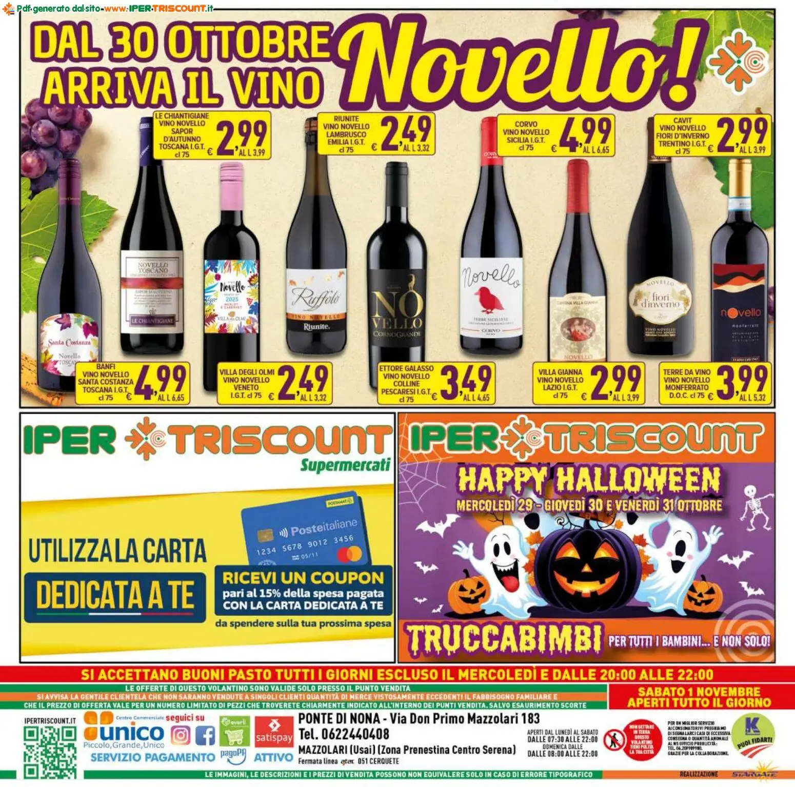 Volantino Ipertriscount del 29.10.2025 | Pagina: 20 | Prodotti: Tè, Vino, Terra
