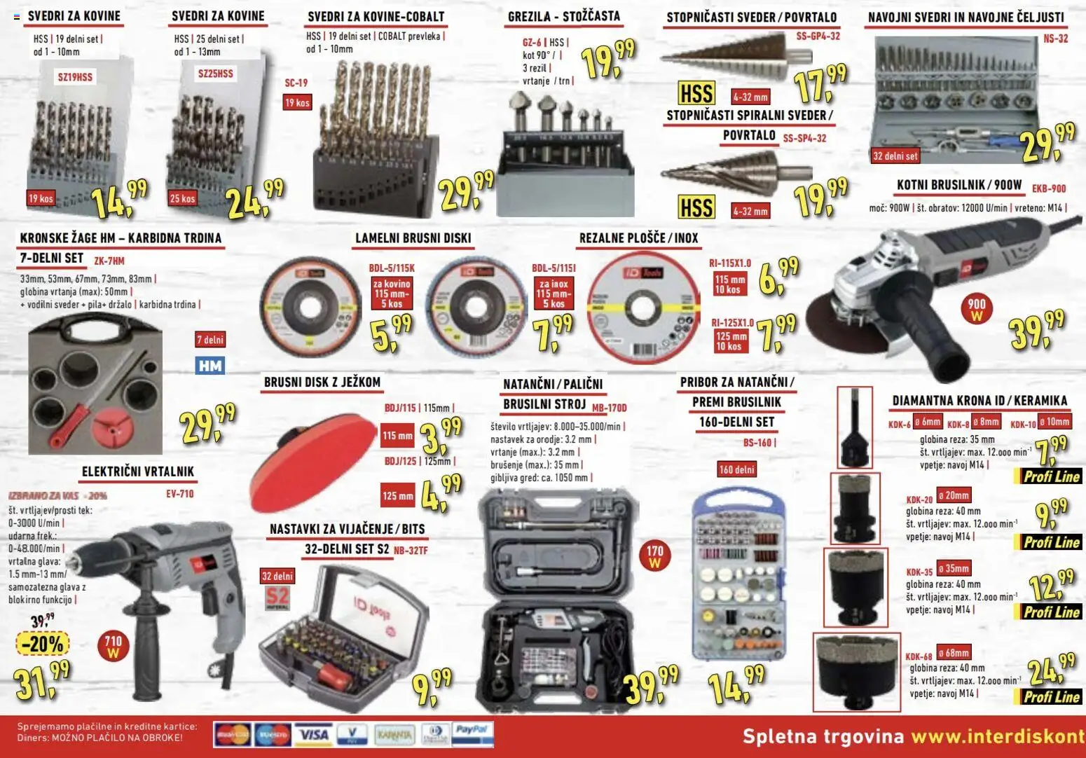 Novi Inter Diskont katalog ponudbe – veljaven od 16.12.2025 | Stran: 4 | Izdelki: Pribor, Disk, Prevleka, Vrtalnik