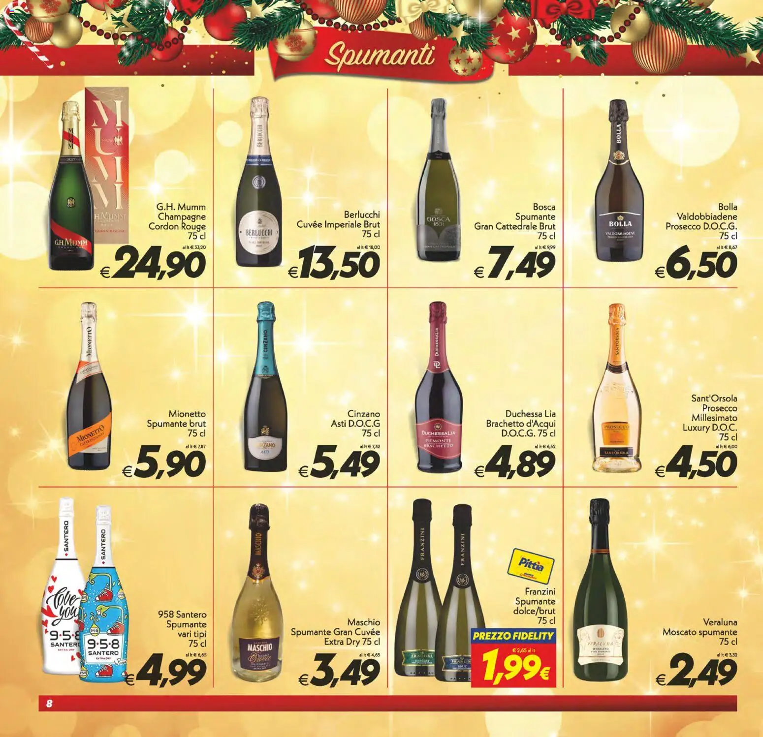 Volantino SuperConveniente del 16.12.2025 | Pagina: 8 | Prodotti: Prosecco, Spumante, Champagne