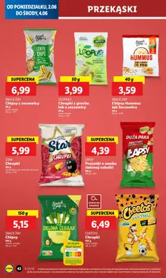 Lidl Gazetka od 02.06.2025 | Strona: 48 | Produkty: Groch, Chipsy, Chrupki, Pizza